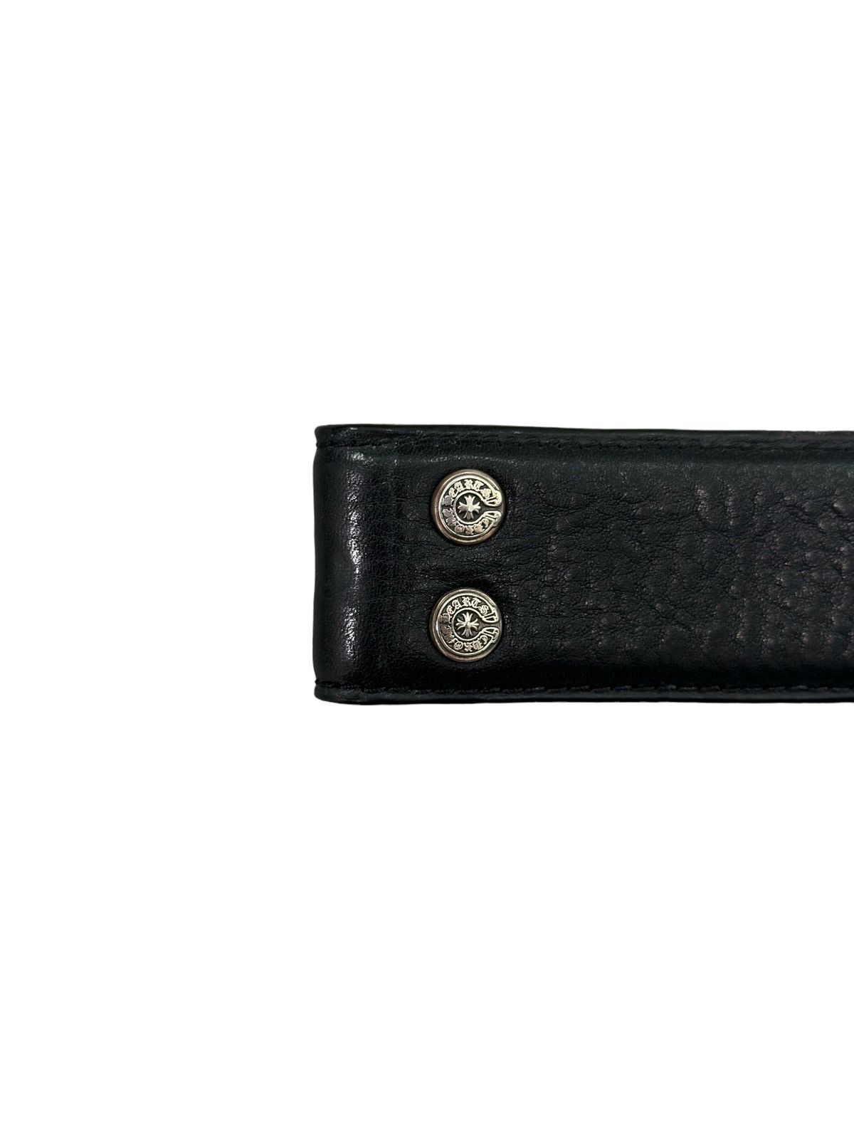 Chrome Hearts Chrome Hearts Oval Belt Buckle + Black Leather Belt Strap Size 38 - 8 Thumbnail
