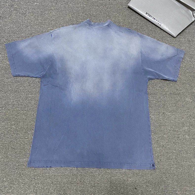 Balenciaga Balenciaga Blue Gradient Washed Short Sleeve Size US XS / EU 42 / 0 - 3 Thumbnail