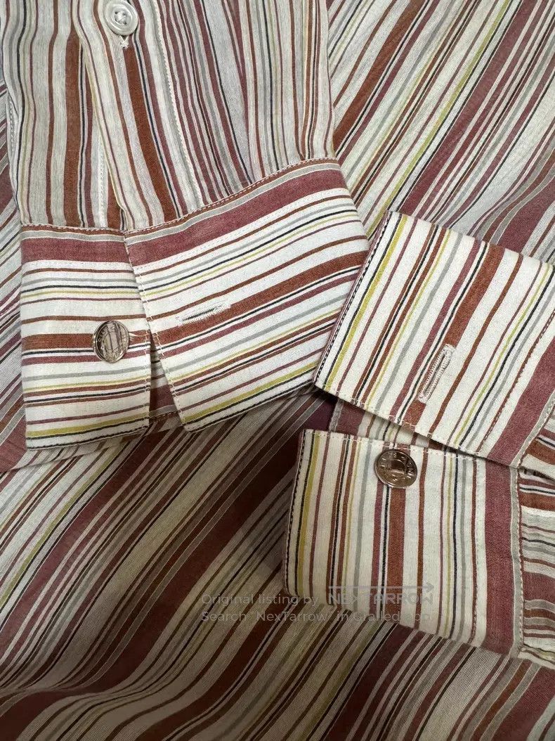 Hermes Hermes Silk shirt, Henry collar, 20% silk + 80% cotton Size US XXS / EU 40 - 9 Thumbnail