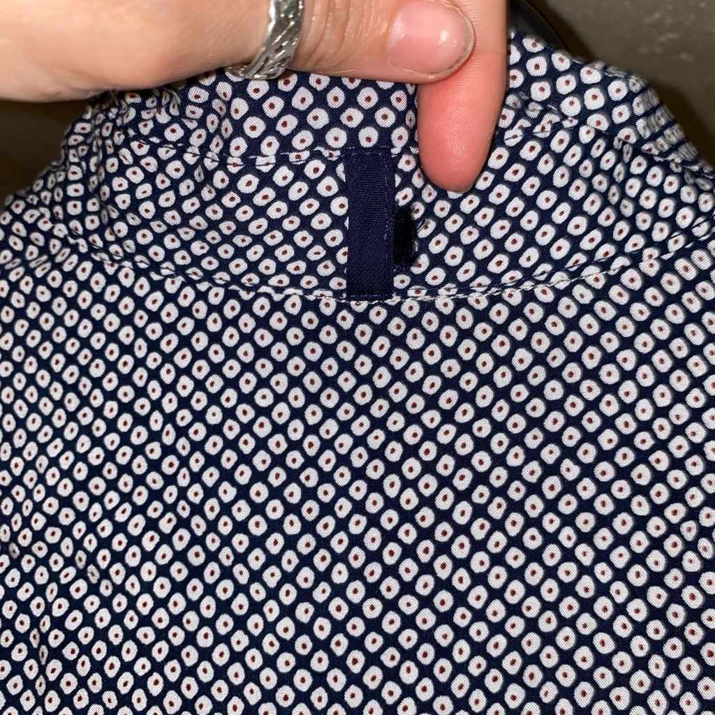 BIANCA CHANDON Bianca Ever & Ever Navy Button Up Blouse, Viscose Shirt, Sz Size M / US 6-8 / IT 42-44 - 4 Thumbnail