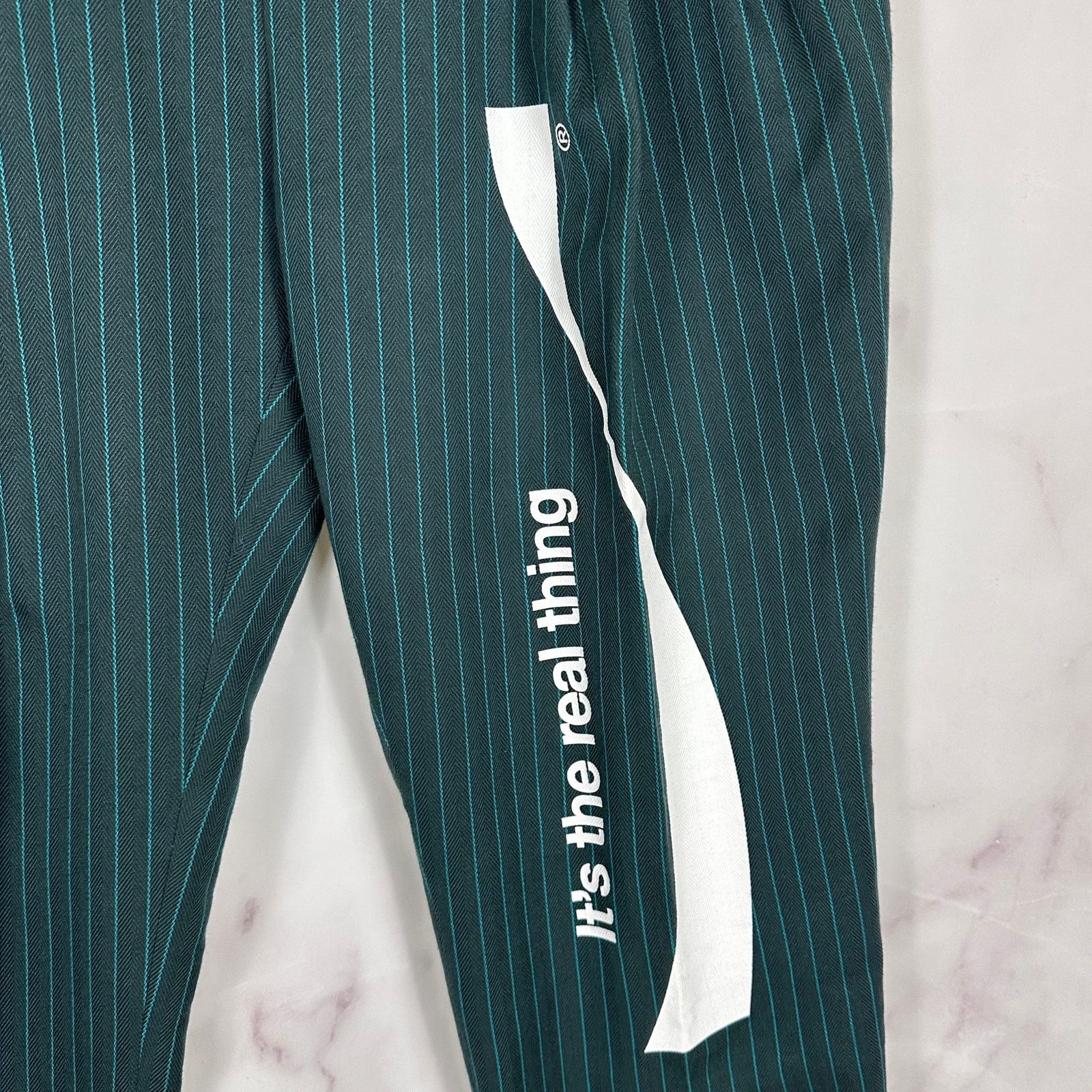 Facetasm Coca-Cola Green Two Tuck Stripe Pants Size US 32 / EU 48 - 4 Thumbnail