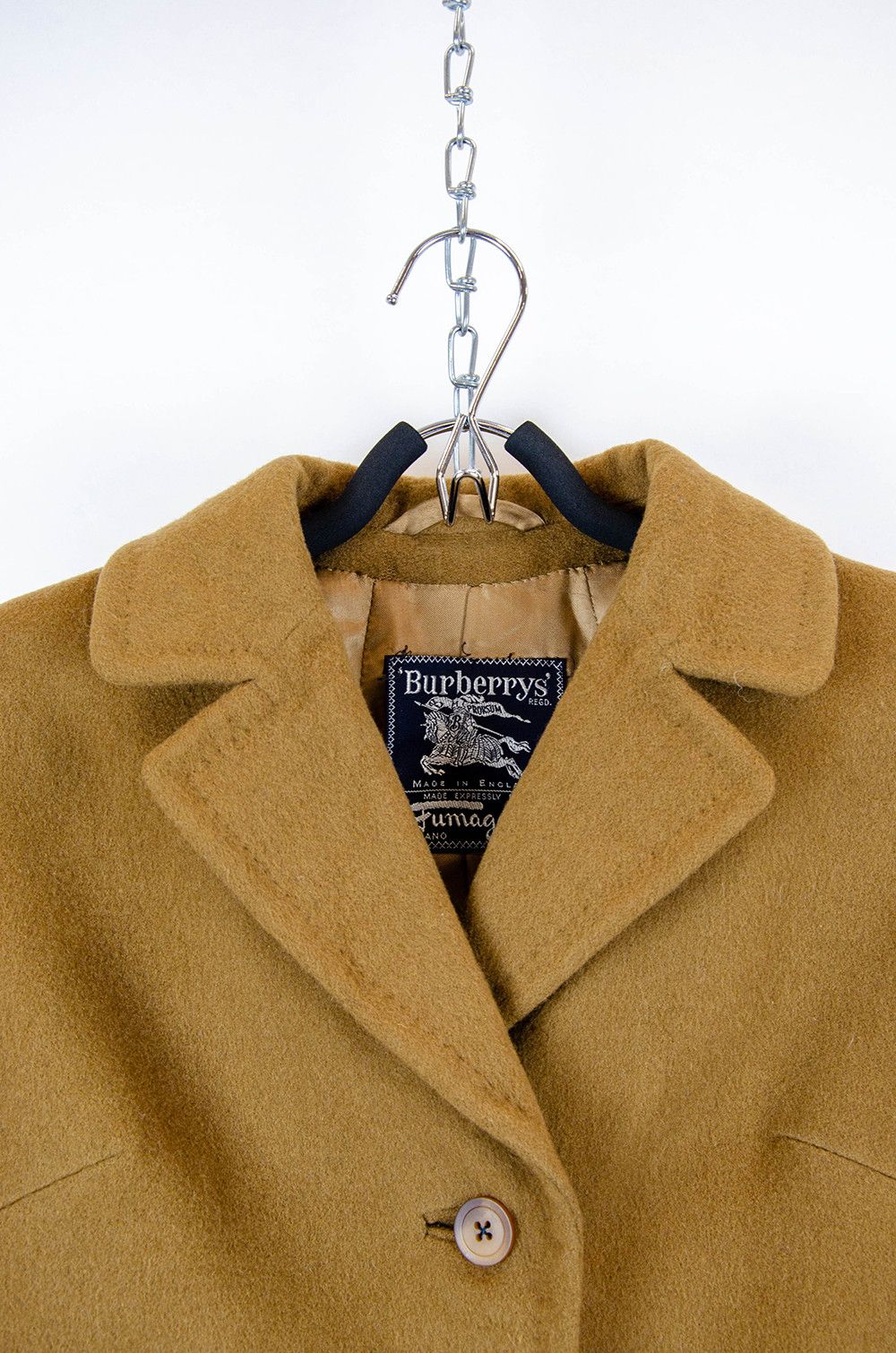 Burberry Burberrys Camel Single Breasted Wool Overcoat – UK 12 Size M / US 6-8 / IT 42-44 - 6 Thumbnail