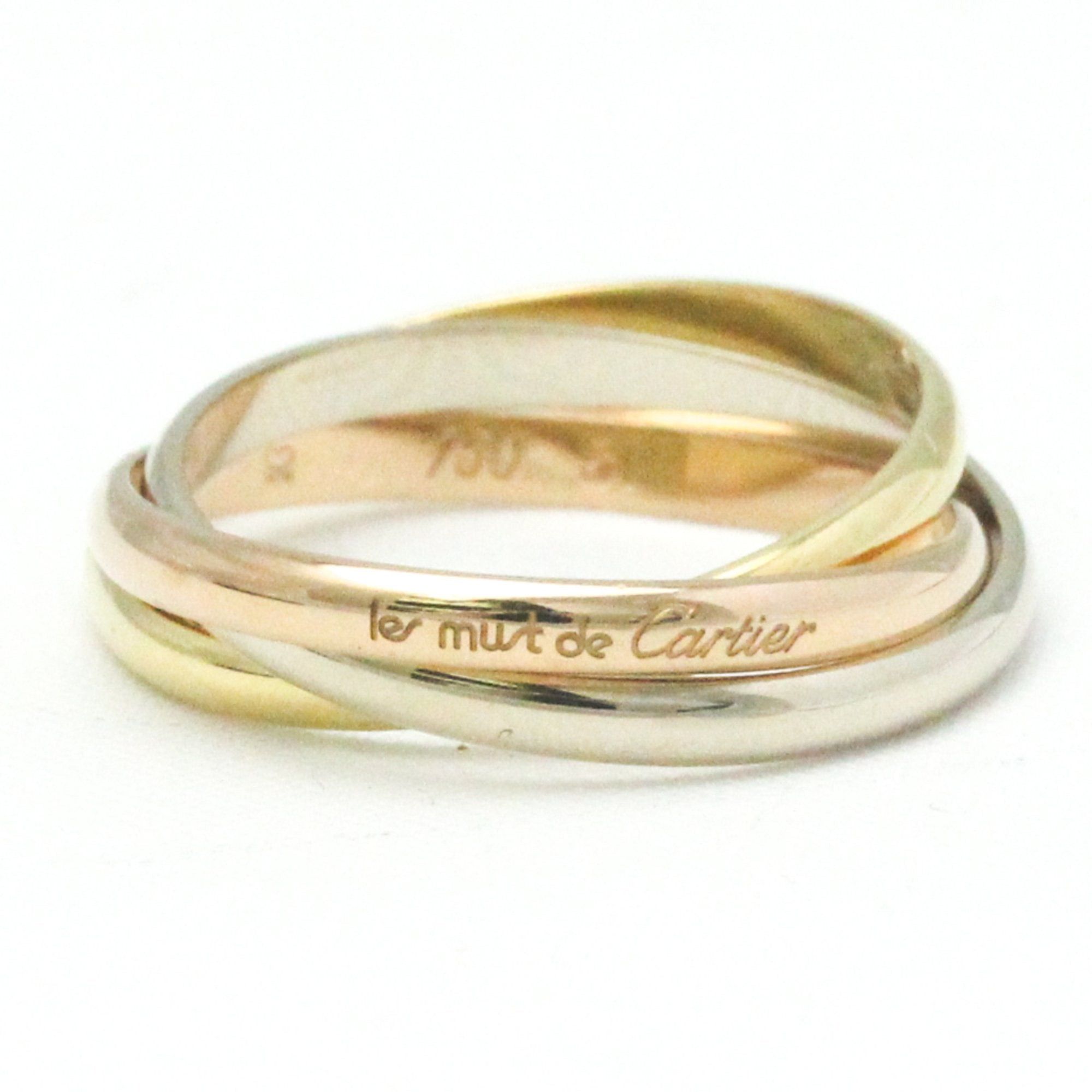 image of Cartier Trinity Pink Gold [18K],white Gold [18K],yellow Gold [18K] Fashion No Stone Band Ring Gold,