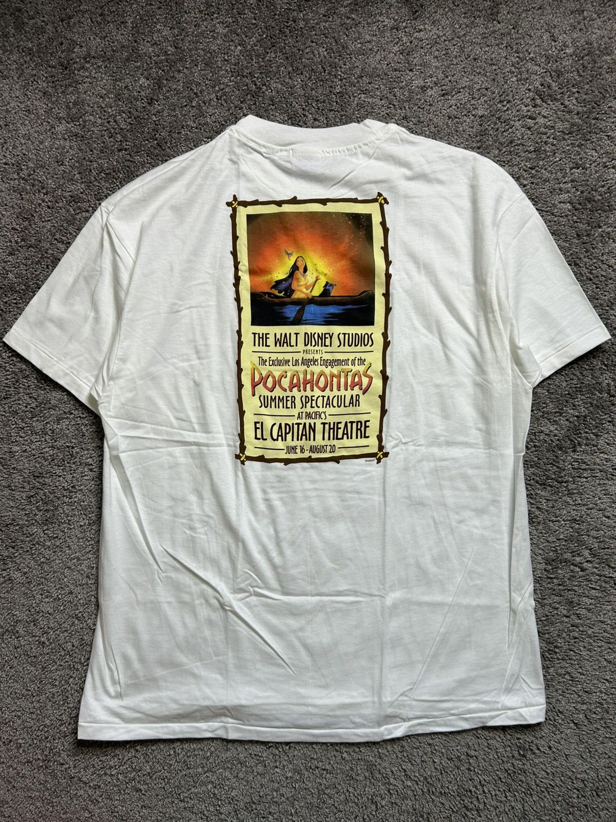 Vintage Vintage 90s Disney Pocahontas Movie Promo Tee Single Stitch Size US XL / EU 56 / 4 - 1 Thumbnail