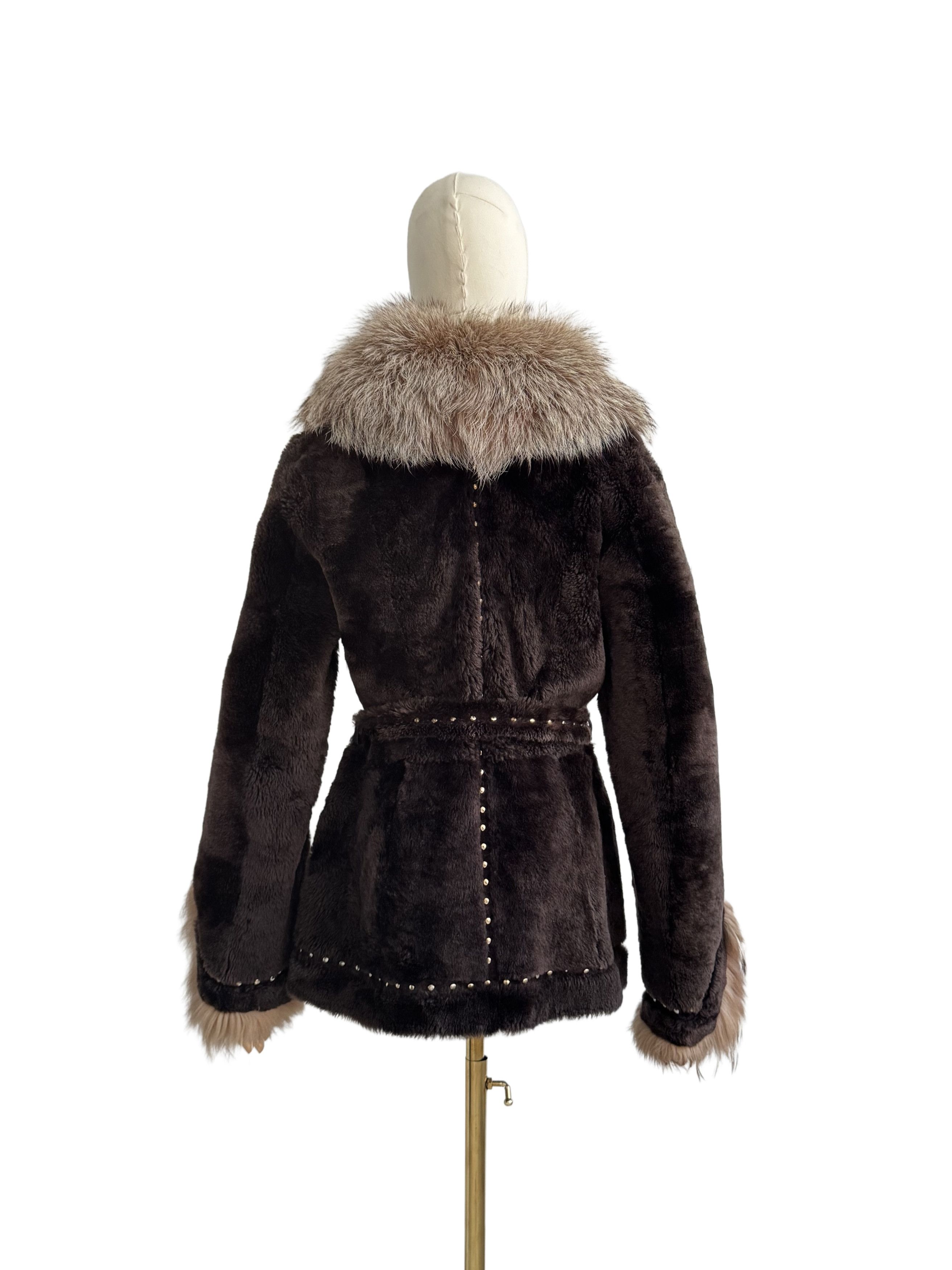 Japanese Brand Vintage Real Leather/Sheepskin Jacket With Real Fur Details Size M / US 6-8 / IT 42-44 - 4 Thumbnail