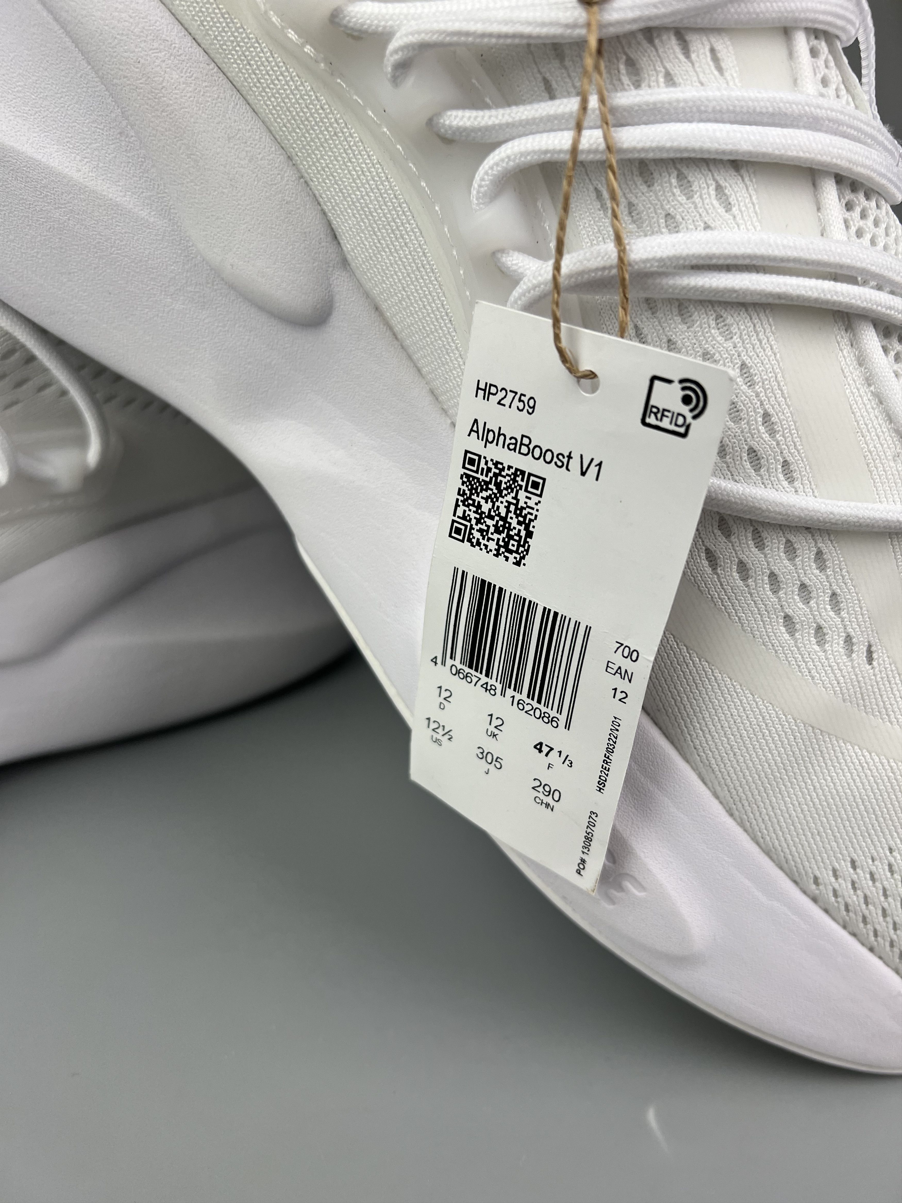 Adidas Adidas Alphaboost V1 White Men's Sneakers US12.5 Size US 12.5 / EU 45-46 - 7 Thumbnail