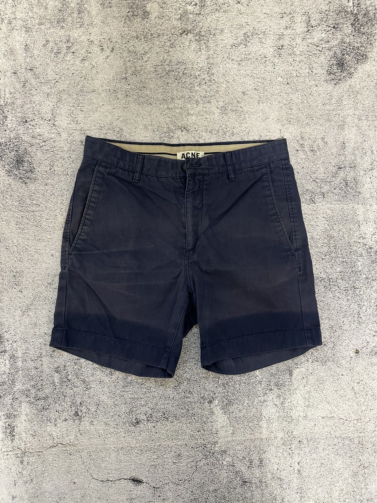 Acne Studios Acne Studios Seymour Twill Shorts Blue Size US 27 - 1 Thumbnail