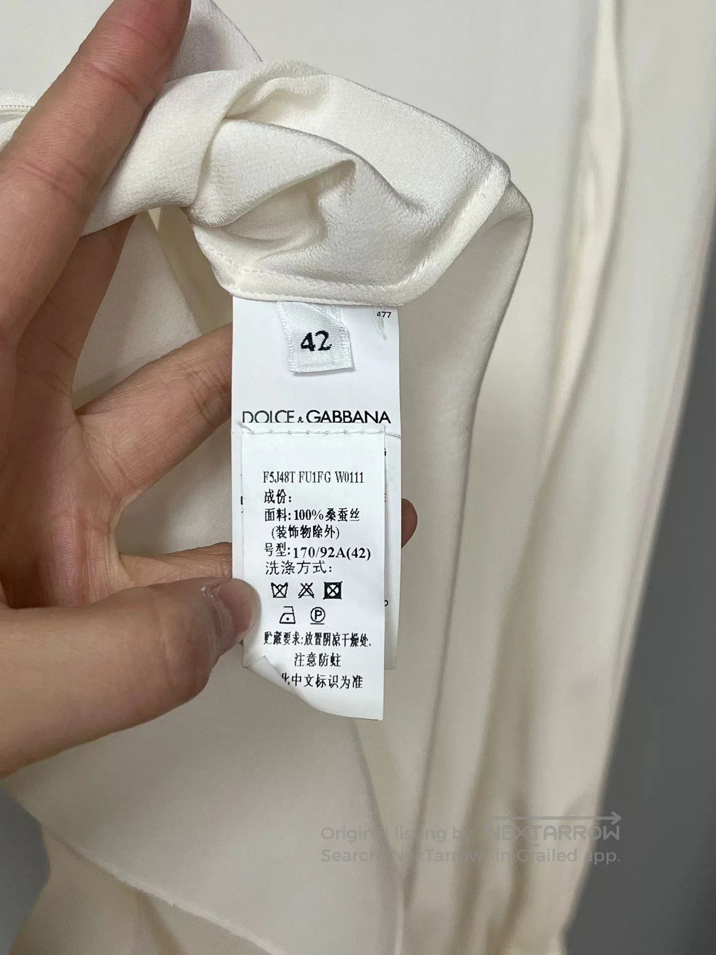 Dolce & Gabbana luxury silk blouse by D&G. Size M / US 6-8 / IT 42-44 - 4 Thumbnail
