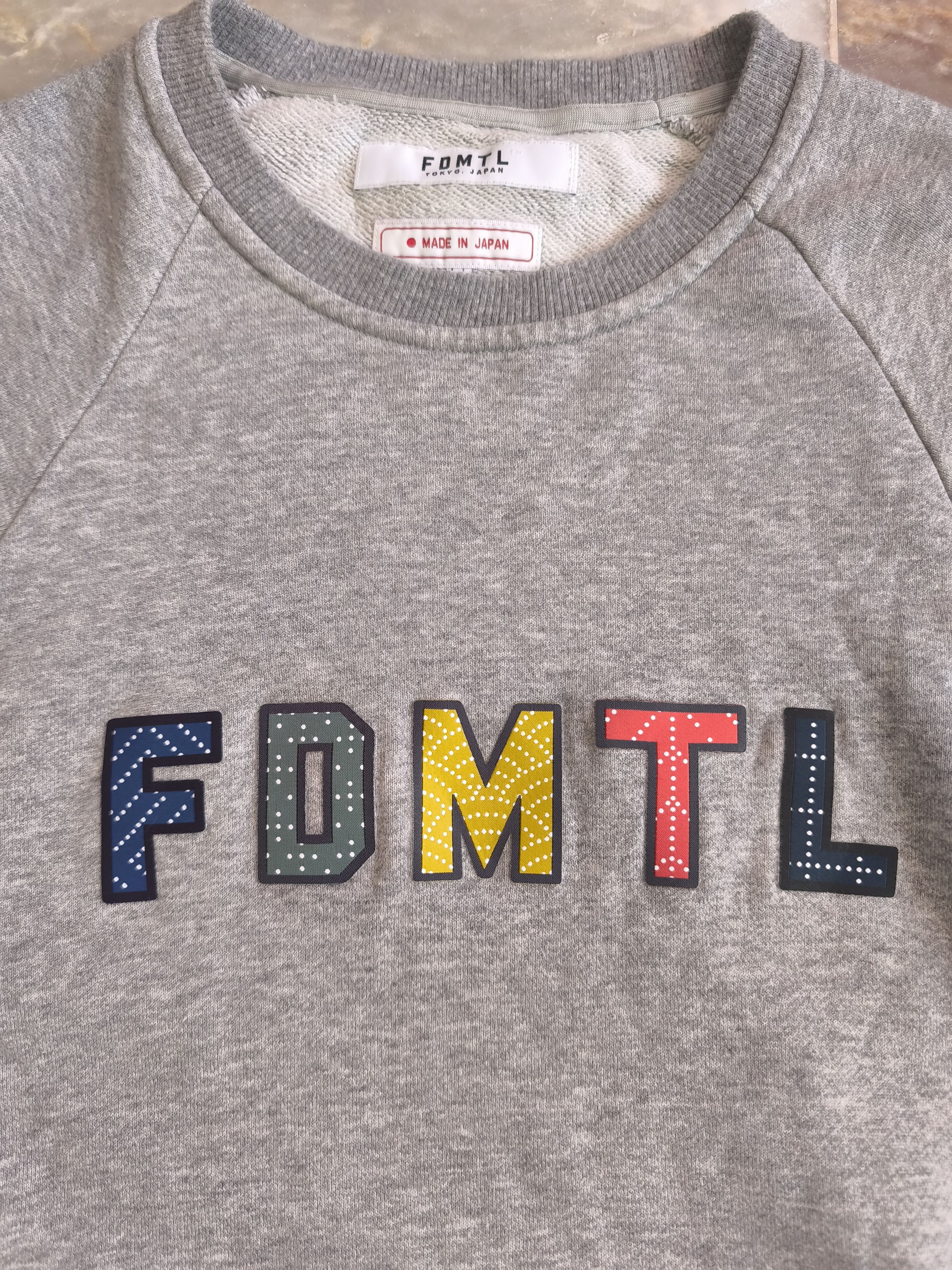 FDMTL Fundamental SASHIKO LOGO SWEAT SHIRT Size US M / EU 48-50 / 2 - 5 Thumbnail