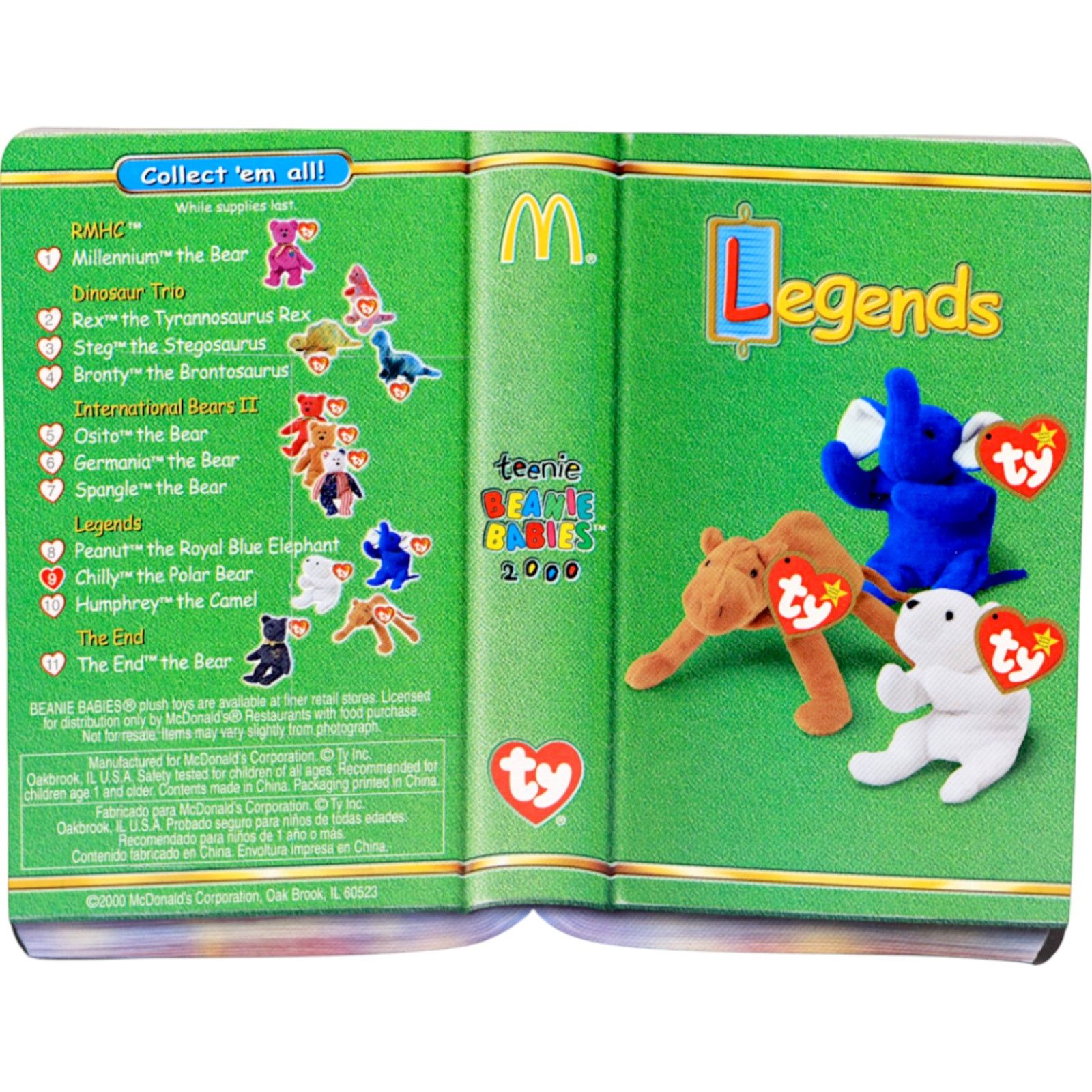 Vintage Teenie Beanie Babies 2000 Legends Trio [Set of 3] Size ONE SIZE - 8 Thumbnail