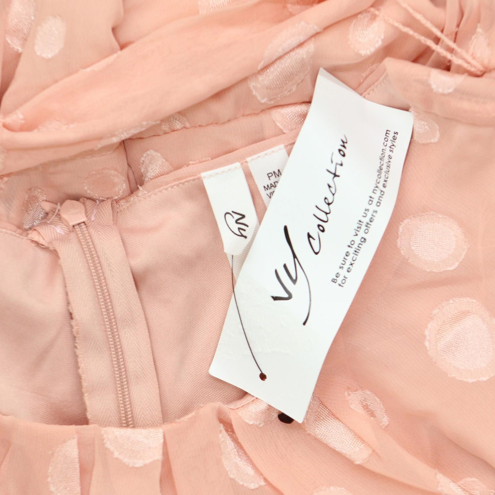 Other Nwt Ny Collection Short Swiss Dot Dress Rose Circle Pink Pm Size M / US 6-8 / IT 42-44 - 3 Thumbnail