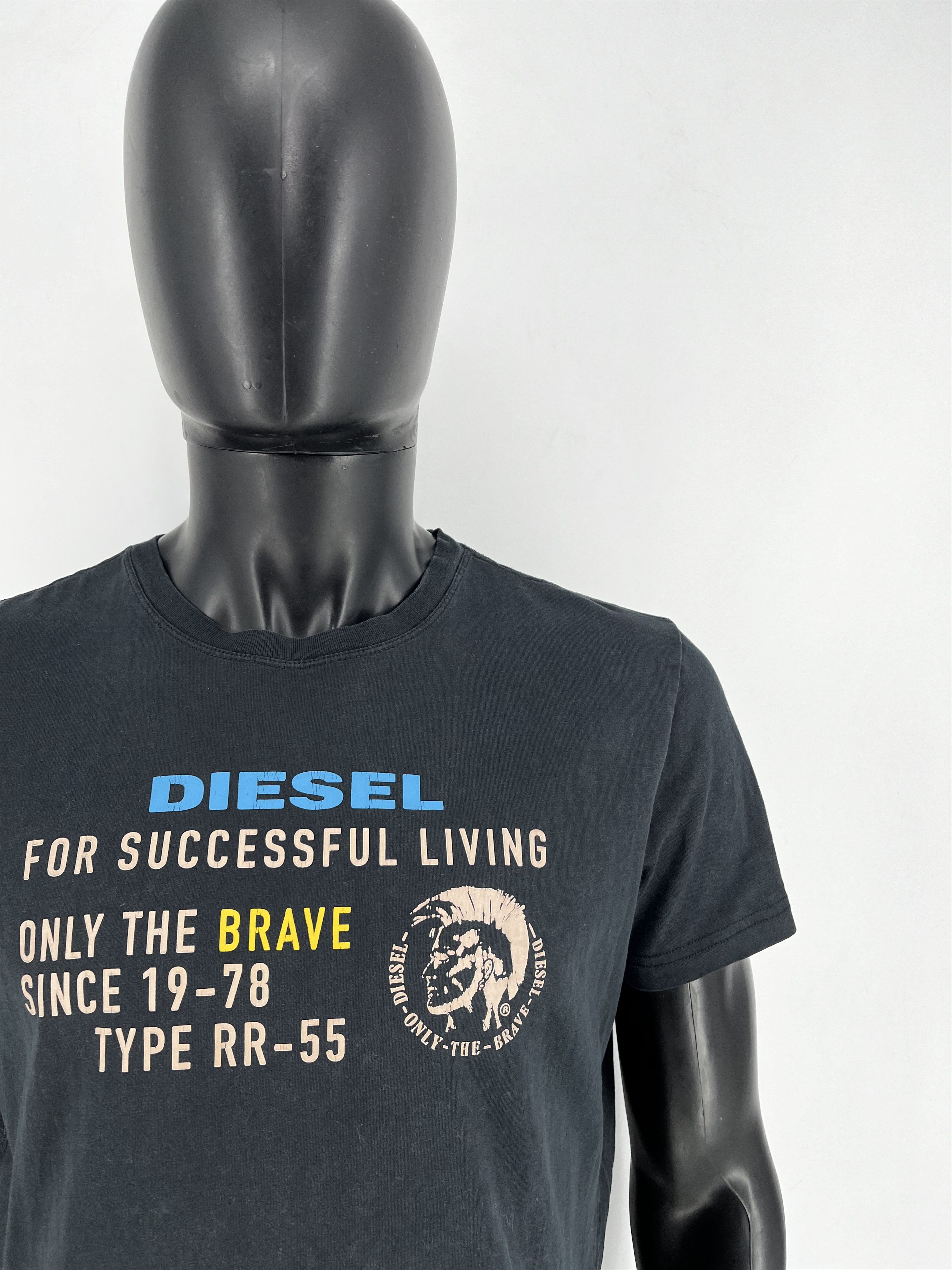 Diesel × Vintage Vintage 90s Diesel Printed Logo Faded T-Shirt Avant Garde Size US L / EU 52-54 / 3 - 7 Thumbnail