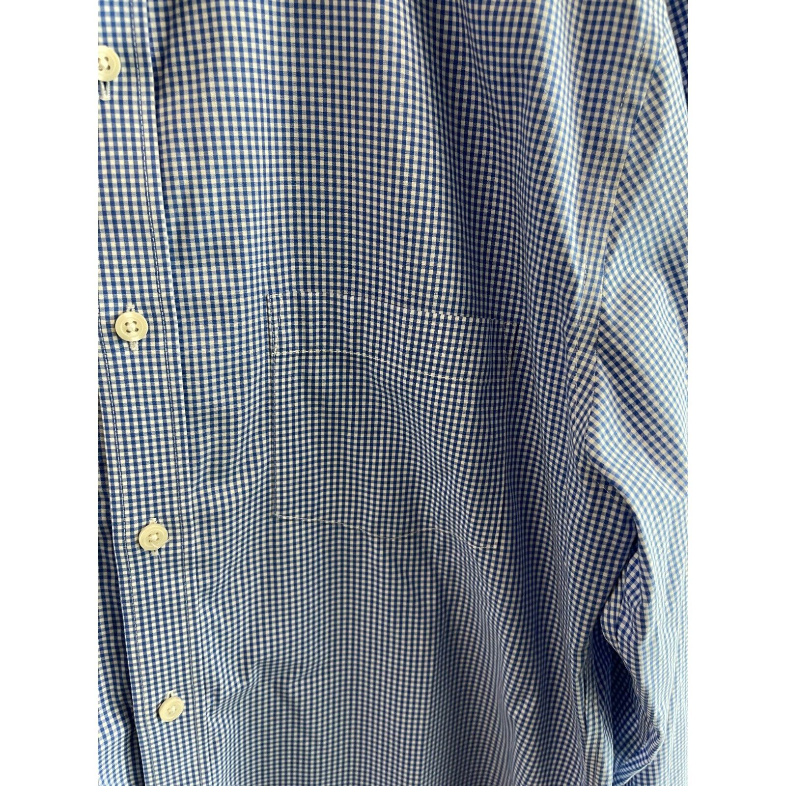 J.Crew J CREW FLEX WRINKLE FREE BUTTON UP GINGHAM SHIRT BLUE SZ LAR Size US L / EU 52-54 / 3 - 4 Thumbnail