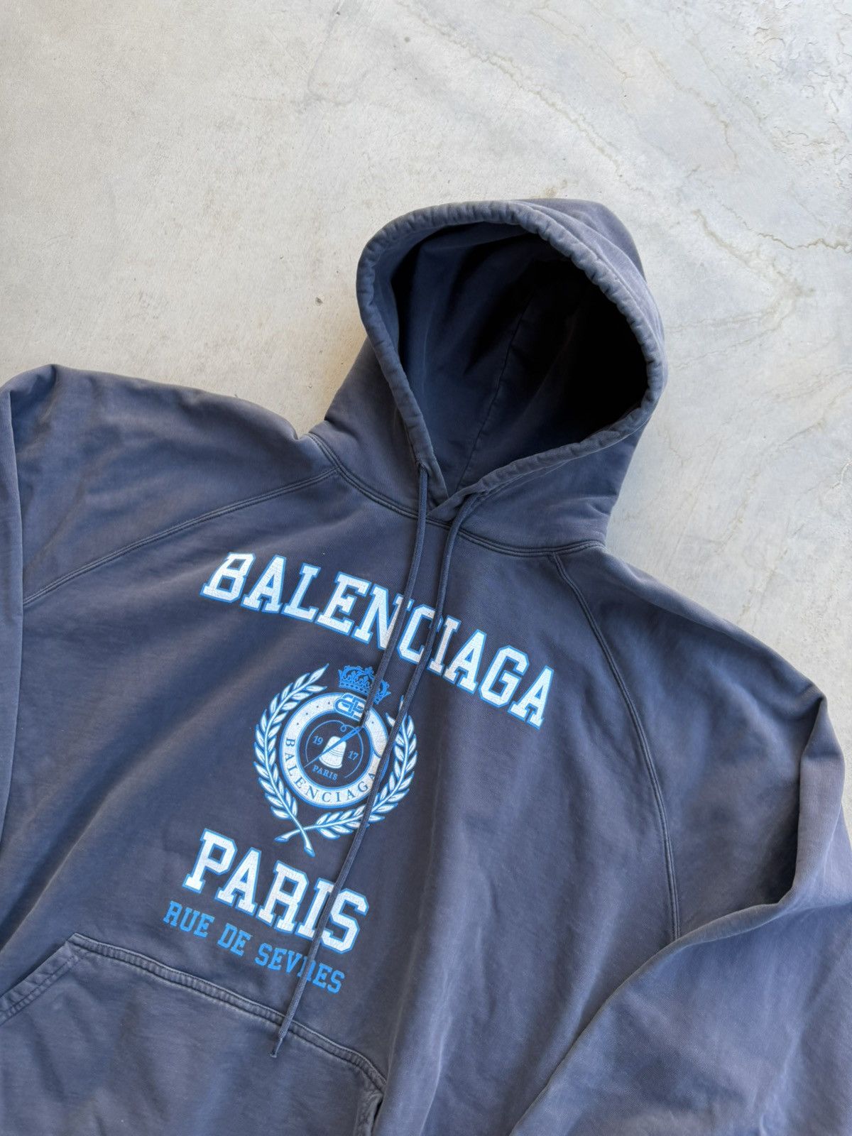 Balenciaga Balenciaga Oversized Hoodie – “Marine Blue” Medium Size US M / EU 48-50 / 2 - 3 Thumbnail