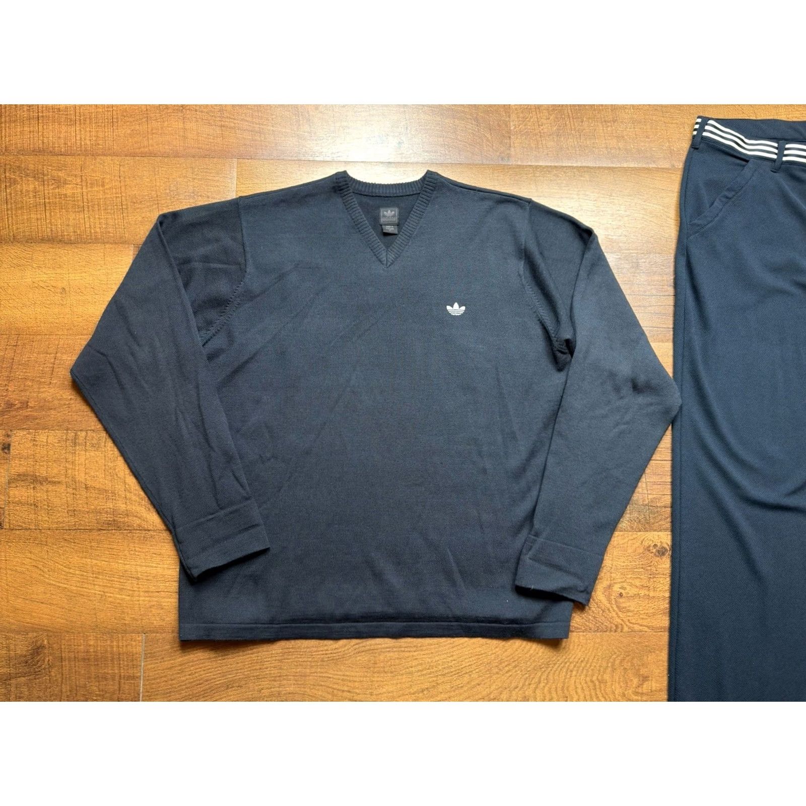Adidas VINTAGE adidas Suit Mens XL Blue Originals Tracksuit Trefoil Logo Men Preppy Y2K Size US 36 / EU 52 - 4 Thumbnail