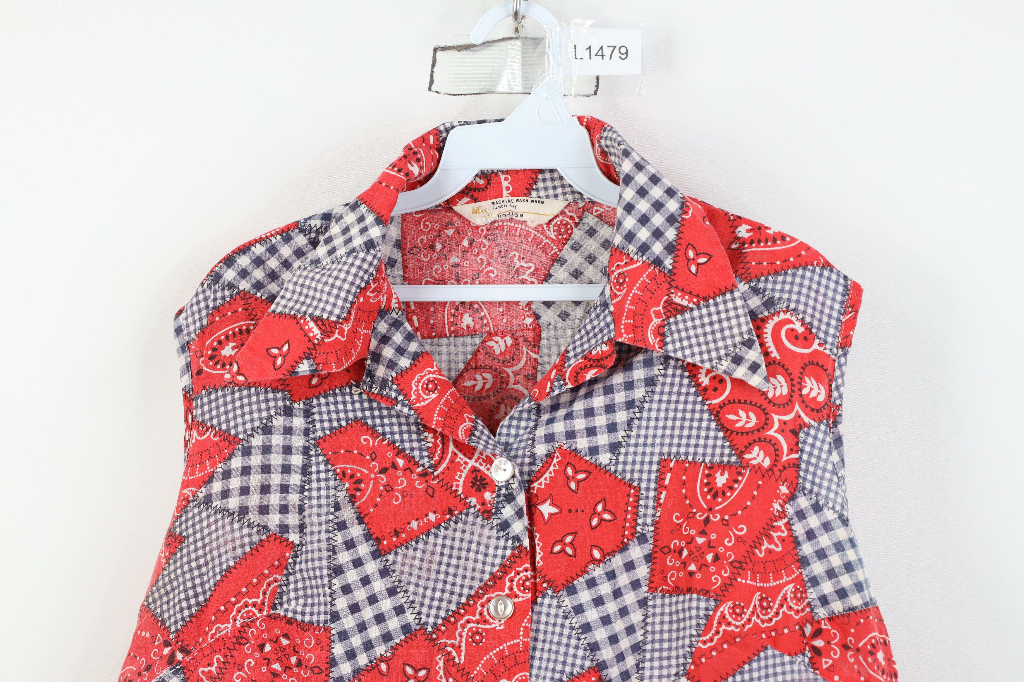 Vintage Vintage 70s Streetwear Western Bandana Sleeveless Shirt Size L / US 10 / IT 46 - 2 Thumbnail