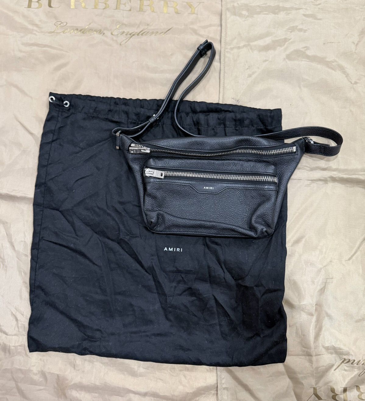 Amiri Amiri Men's Black Belt Bag Leather Size ONE SIZE - 1 Thumbnail