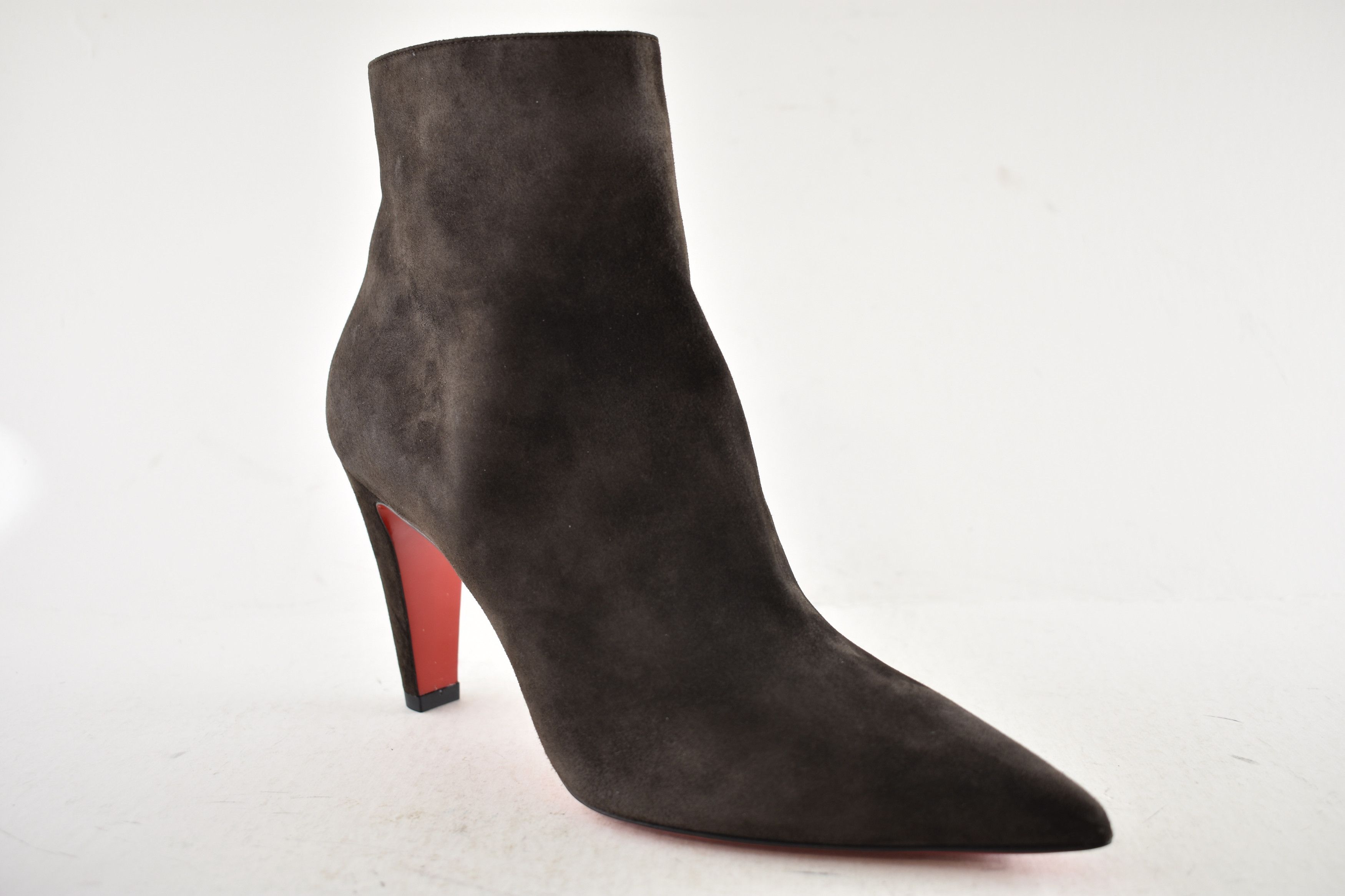 Vibella Booty 85 Cafe Brown Suede Pointed Heel Bootie 39