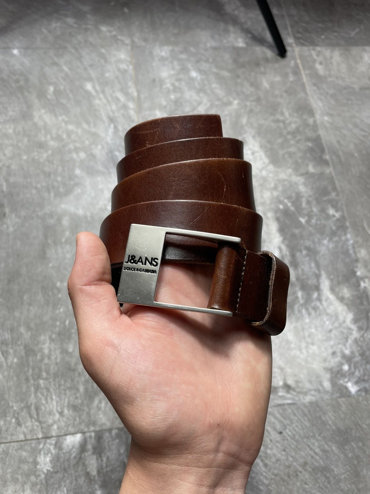 Dolce & Gabbana Vintage Dolce & Gabbana J&ANS Brown Leather Belt Y2K Size ONE SIZE - 1 Thumbnail