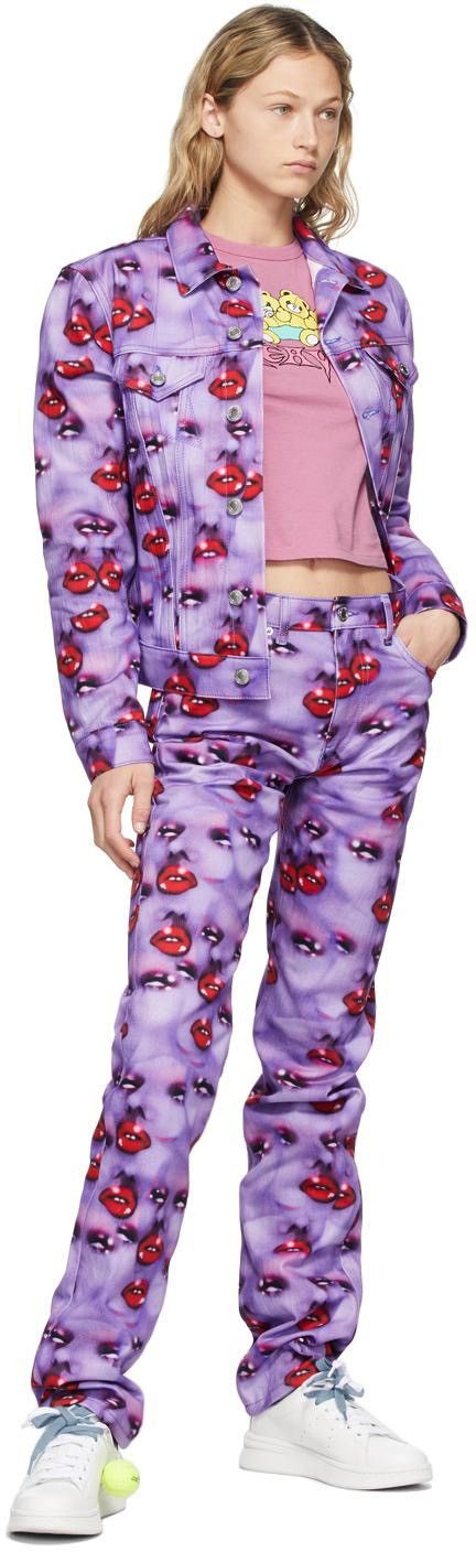 Heaven by Marc Jacobs Marc Jacobs Purple Heaven by Marc Jacobs Star Faces Jeans Size 28" / US 6 / IT 42 - 5 Thumbnail