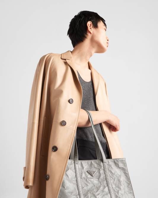 Prada o1bcso1str1025 Nappa Coat in Beige Size US L / EU 52-54 / 3 - 4 Thumbnail