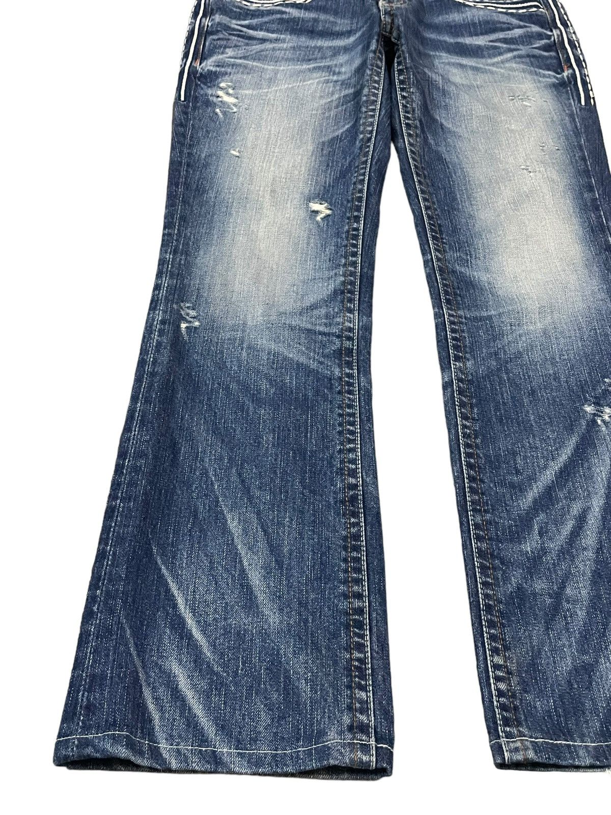 Vtg Y2K Japanese Strong Distinctive Stitch Style Flare Jeans