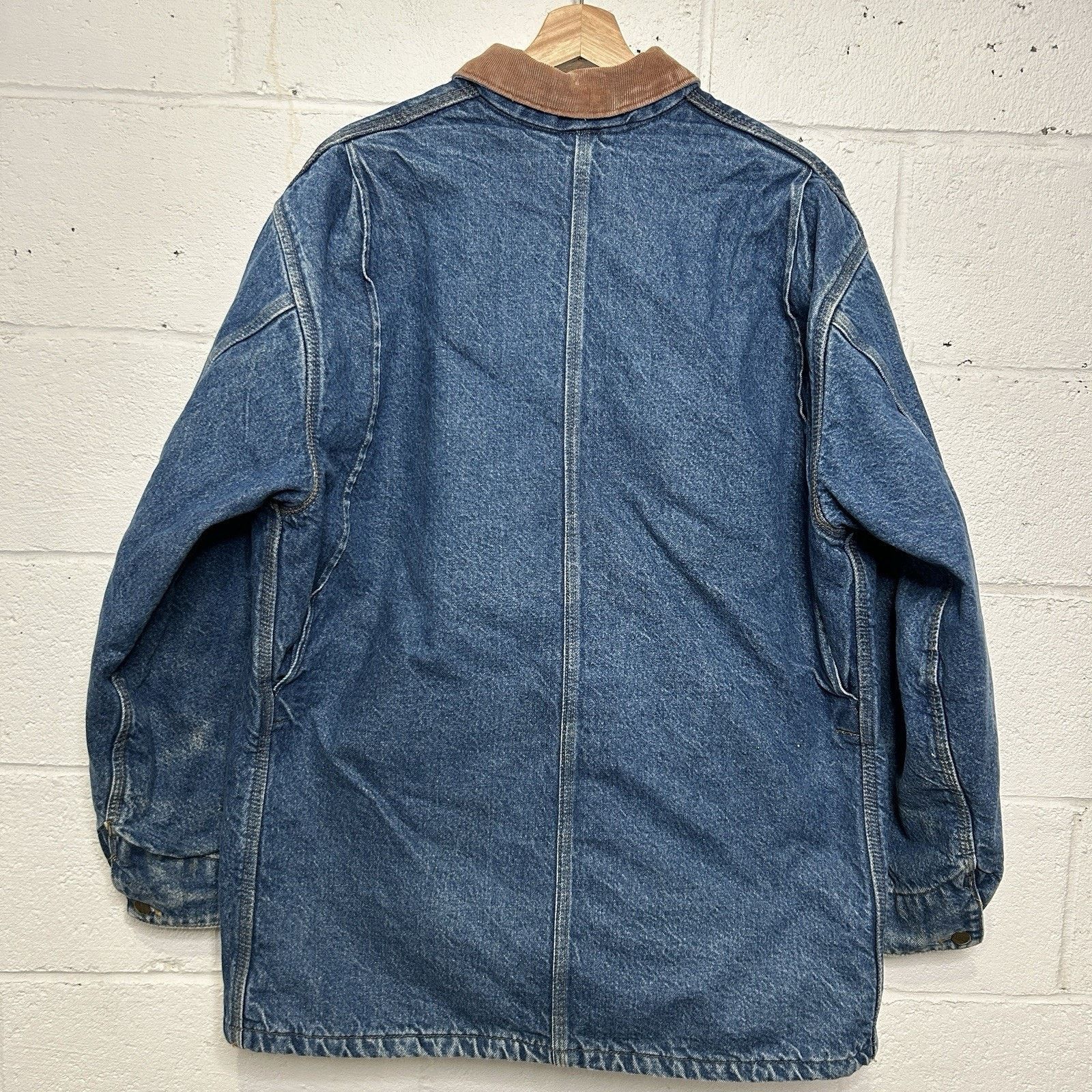 Carhartt Vintage Carhartt Blanket-Lined Denim Chore Coat “Darkstone” Size US XL / EU 56 / 4 - 2 Thumbnail