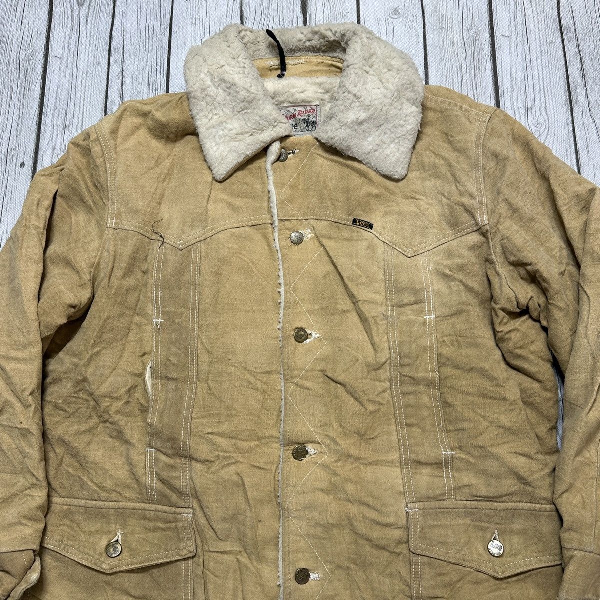 Lee Vintage Lee Storm Rider wool lined suede jacket Size US XL / EU 56 / 4 - 3 Thumbnail