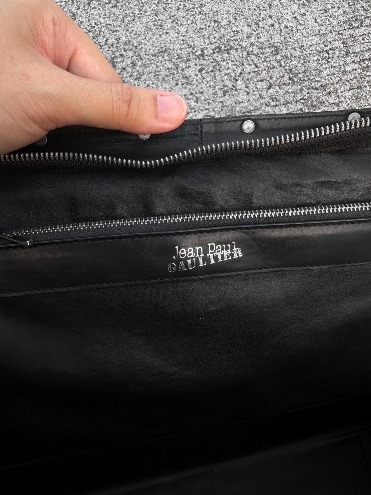 Jean Paul Gaultier Jean Paul Gaultier Leather Metal Plate Box Briefcase Bag Size ONE SIZE - 9 Thumbnail