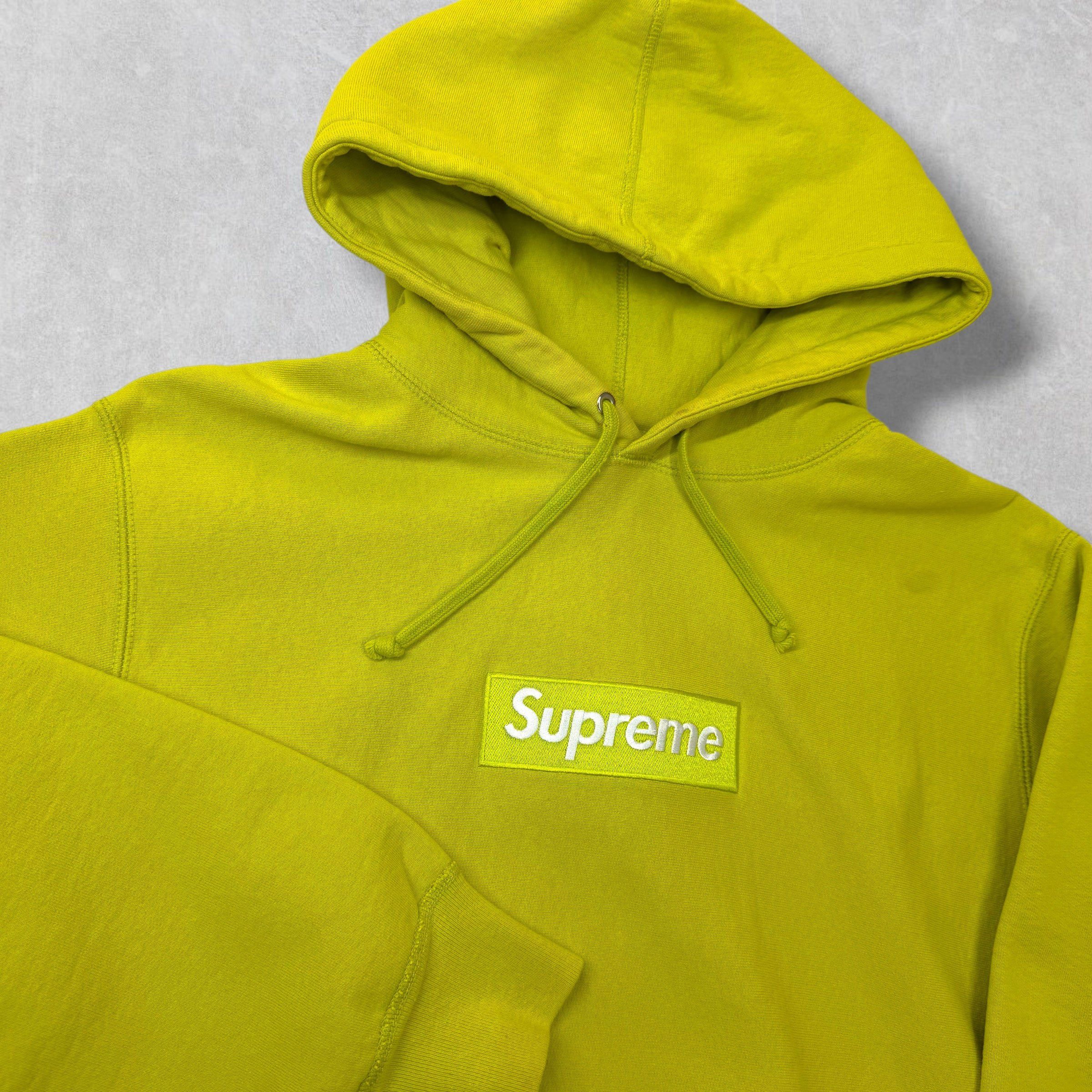 Supreme Supreme Acid Green Box Logo Hoodie XL Size US XL / EU 56 / 4 - 4 Thumbnail