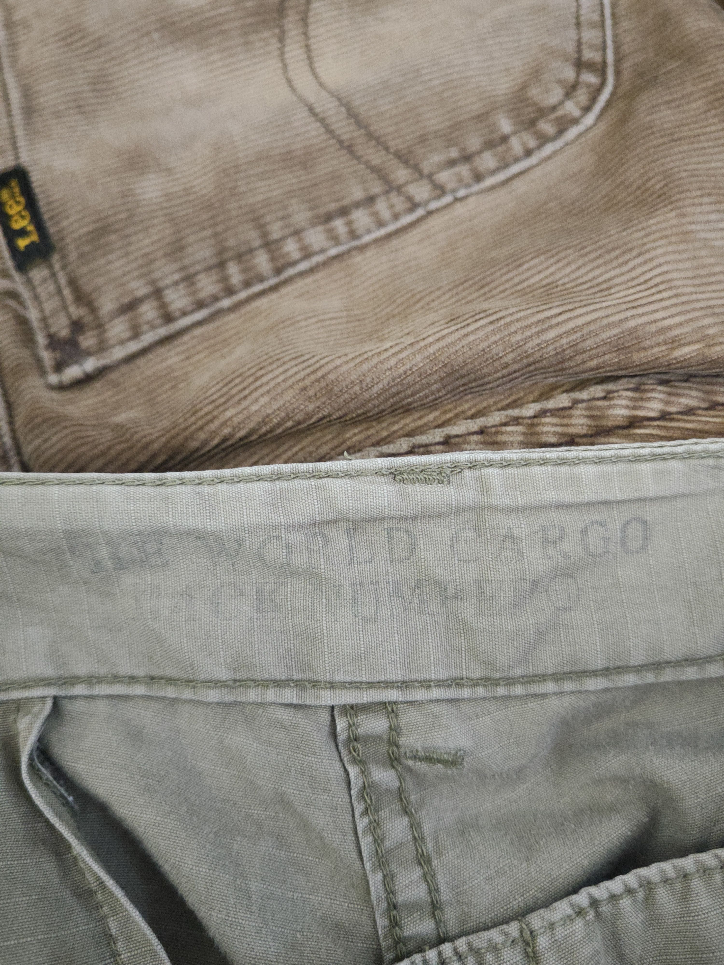 Japanese Brand DL Back Number Olive Faded Multipocket Cargo Pants #46-227T Size US 34 / EU 50 - 15 Thumbnail