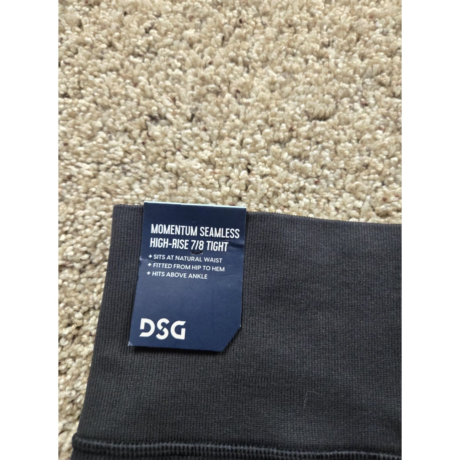 Vintage DSG Momentum Seamless Leggings Womens Large Black High Rise 7/8 Tight Athletic Size 36" / US 14 / IT 50 - 6 Thumbnail