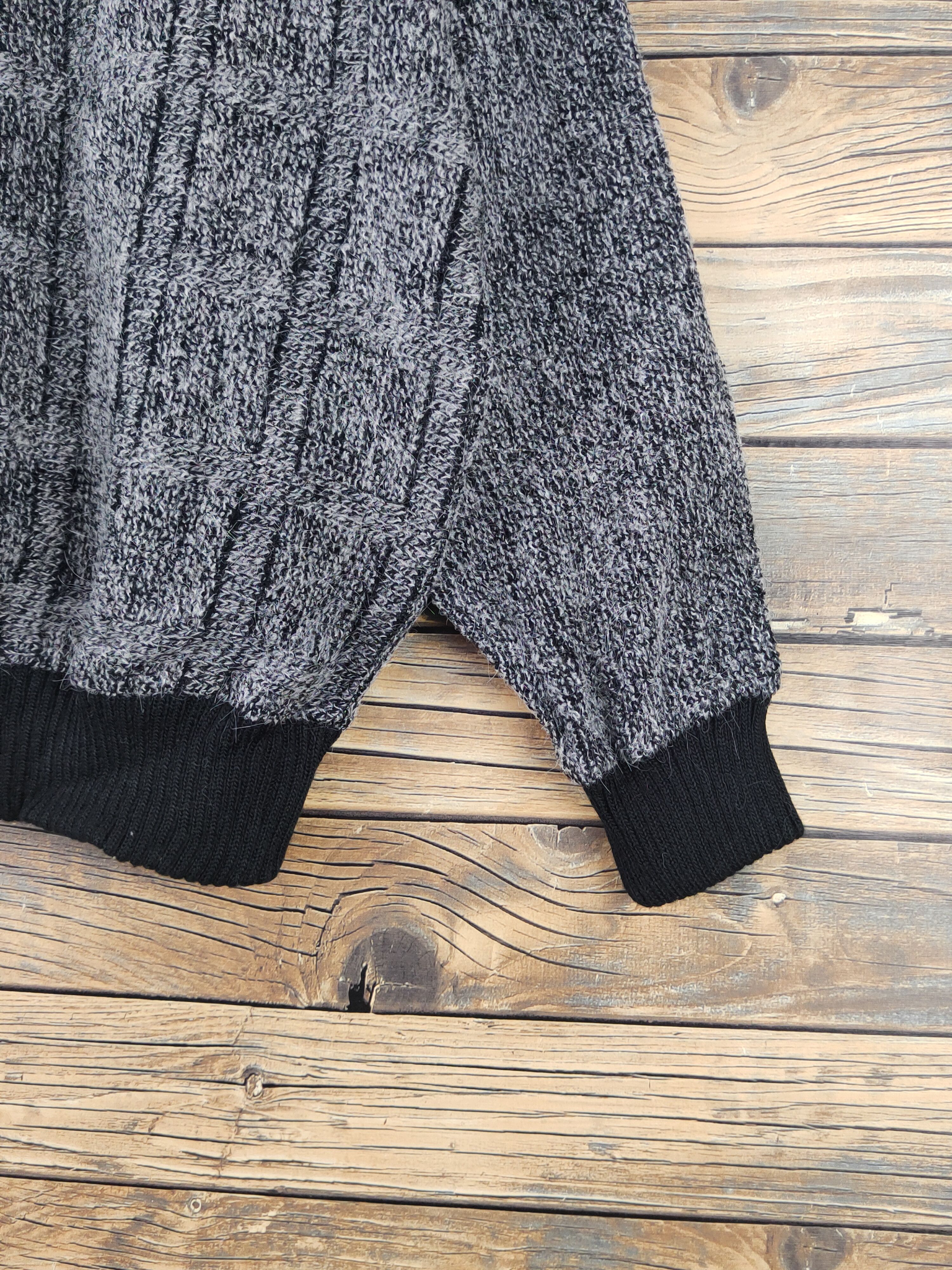 Homespun Knitwear Inter Classic Black Wool Knitwear Sweatshirts #W1822 Size US L / EU 52-54 / 3 - 6 Thumbnail