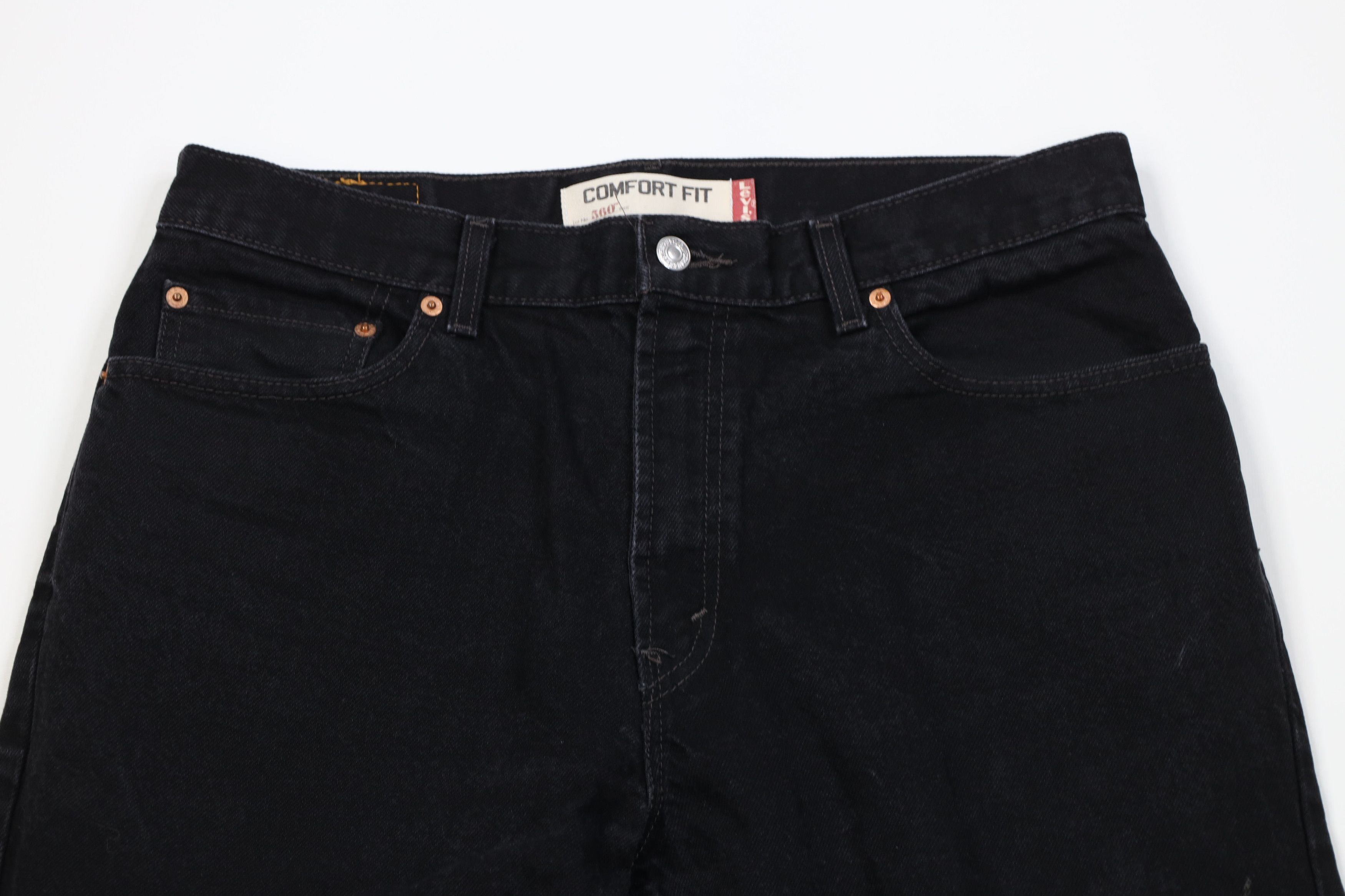 Levi's Vintage Y2K Levis 560 Comfort Relaxed Fit Denim Jeans Black Size US 34 / EU 50 - 2 Thumbnail