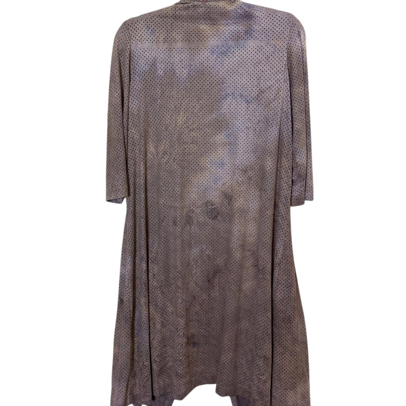 Other Alembika Earth Tone Tie Front Perforated Duster Sz M Size M / US 6-8 / IT 42-44 - 5 Thumbnail
