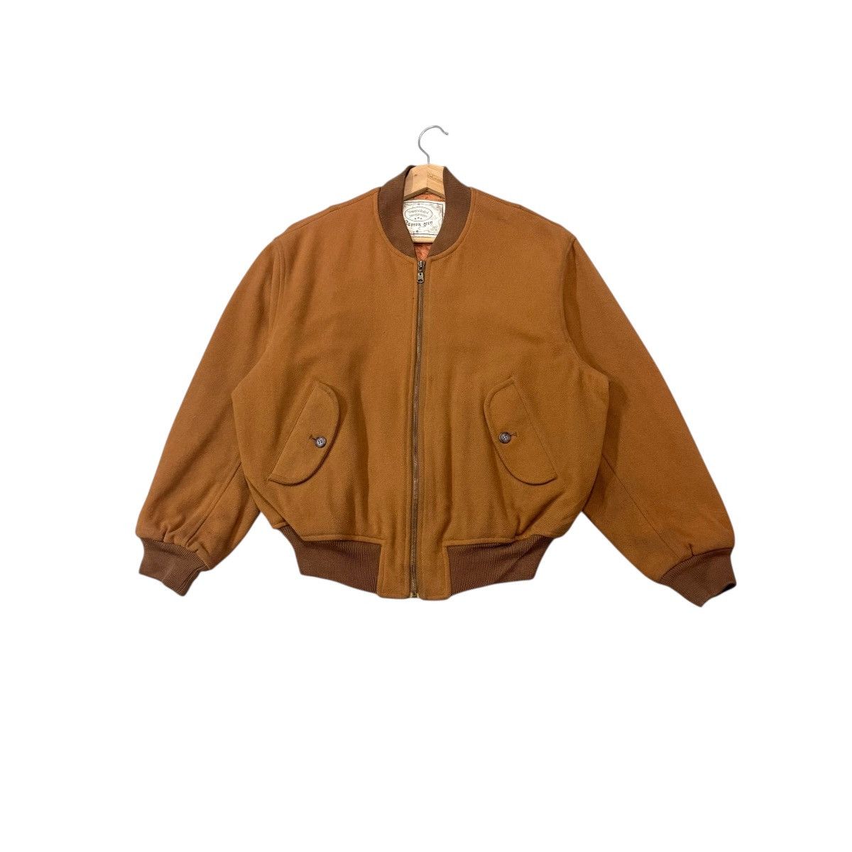 Japanese Brand Vintage Mayson Grey Wool Varsity Bomber Jacket Size US M / EU 48-50 / 2 - 9 Thumbnail