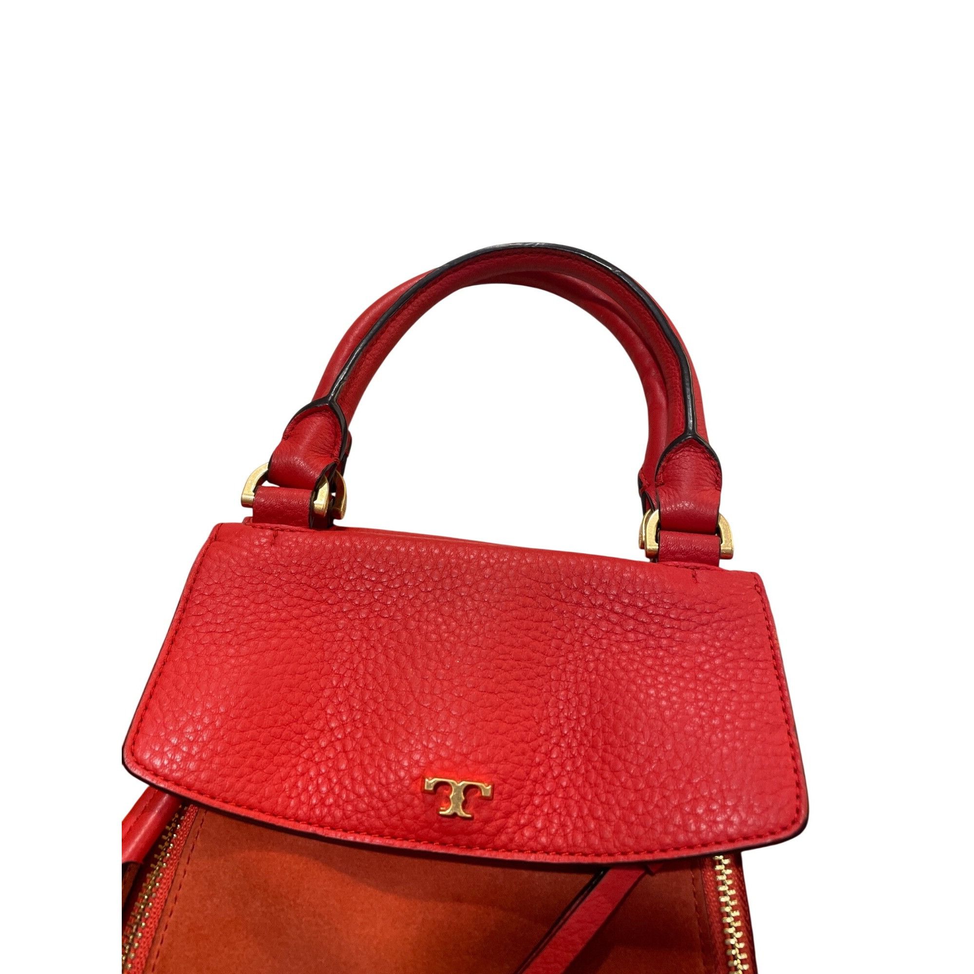 Tory Burch Tory Burch wms red orange suede leather tassled crossbody ha Size ONE SIZE - 3 Thumbnail