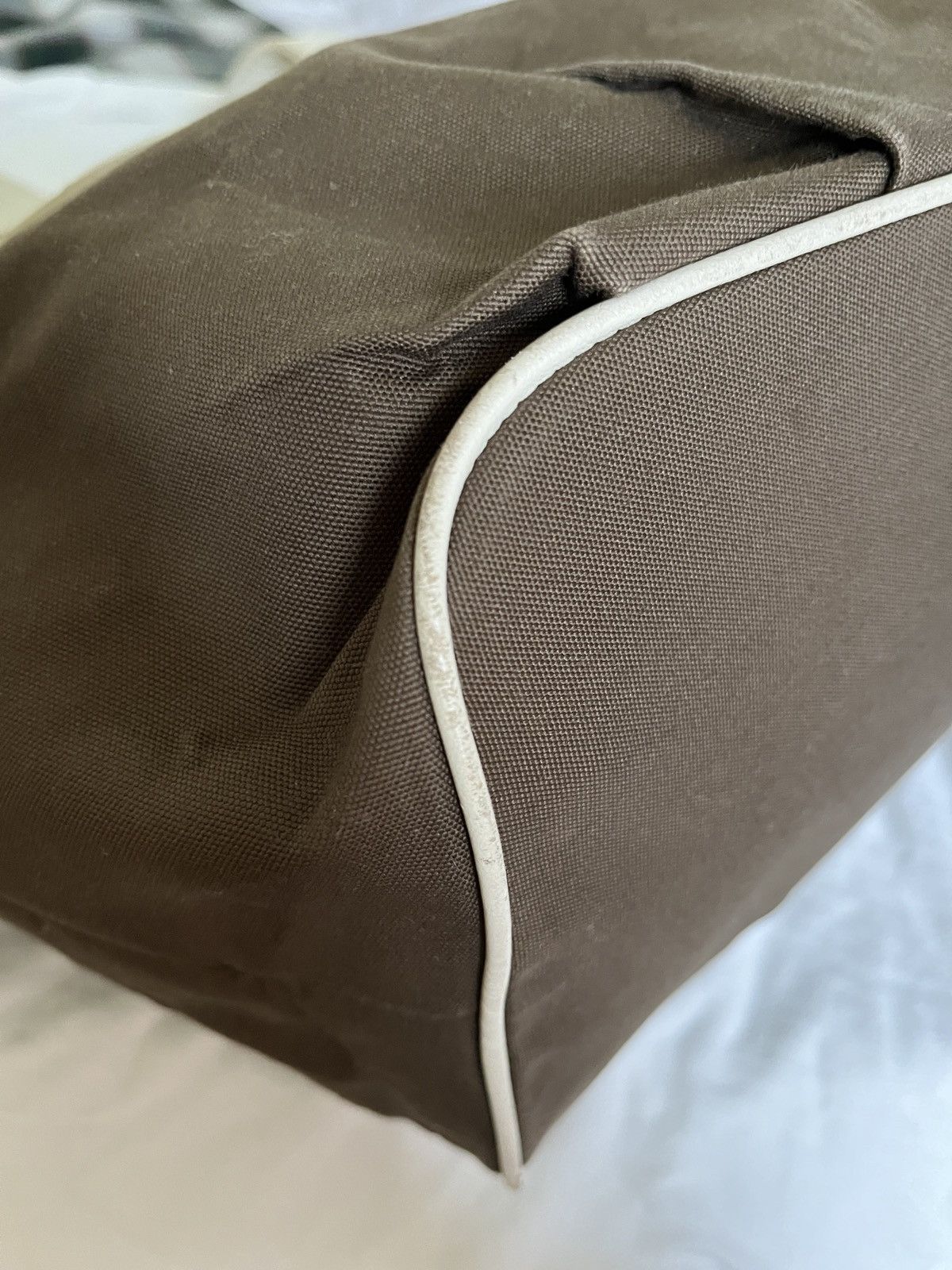 Burberry 90s Burberry Boston Canvas Leather Olive Green Size ONE SIZE - 6 Thumbnail