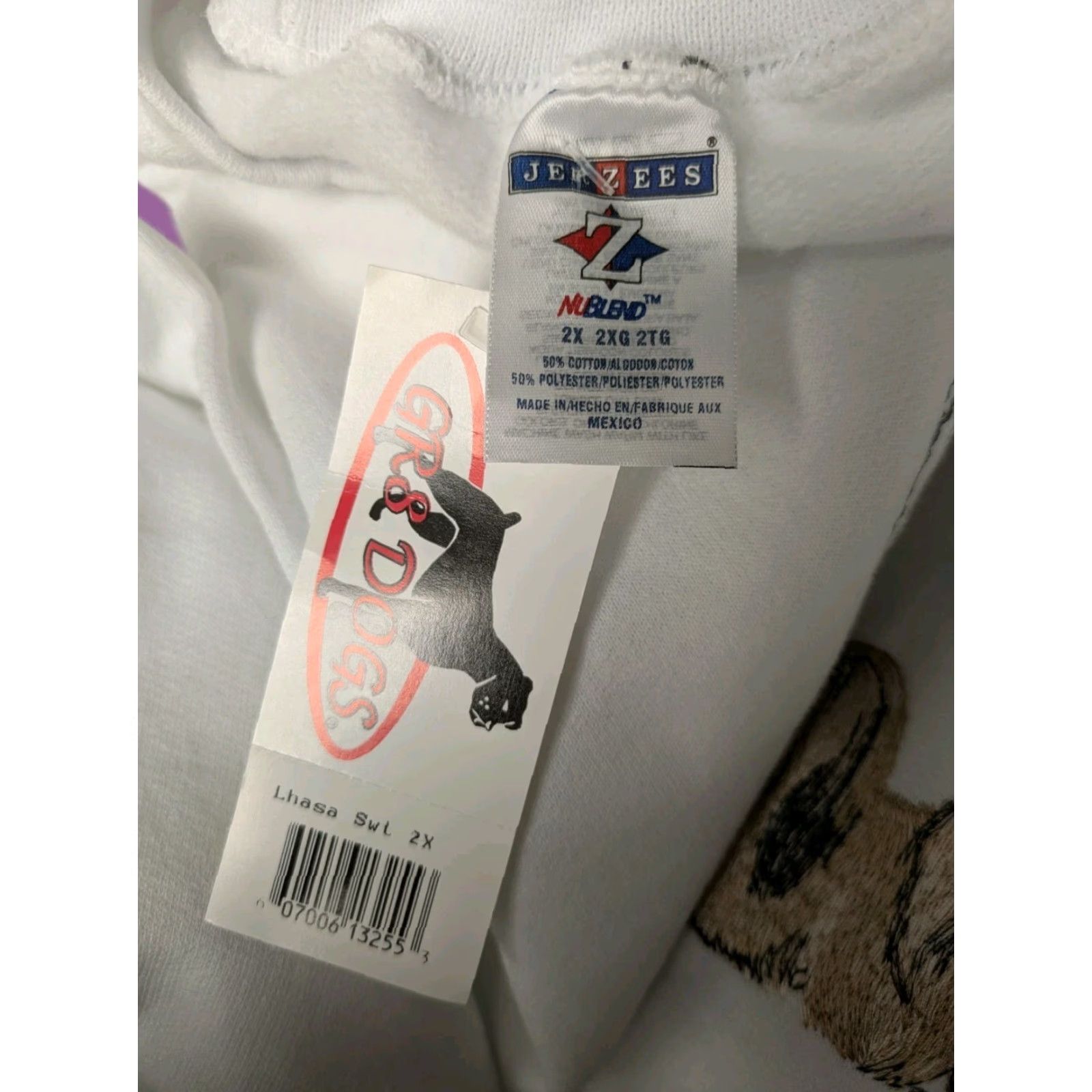 Jerzees VINTAGE Jerzees Sweatshirt Unisex Adults 2XL White Lhasa Apso Dog Graphic Print Crewneck Pullover NWT NEW Gr8 Dogs Size US XXL / EU 58 / 5 - 3 Thumbnail