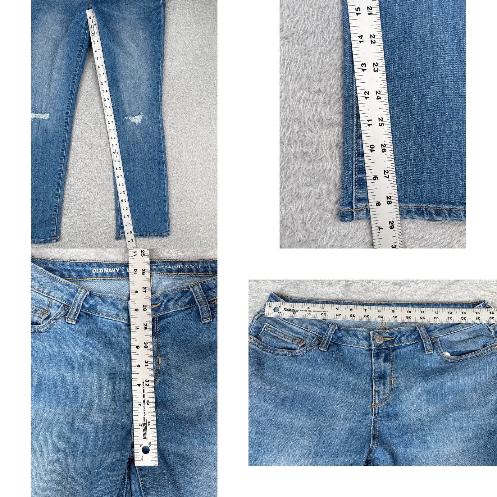 Old Navy Old Navy Jeans Womens 6 Blue Denim Boyfriend Straight Distressed Mid Rise 30x29 Size 28" / US 6 / IT 42 - 8 Thumbnail