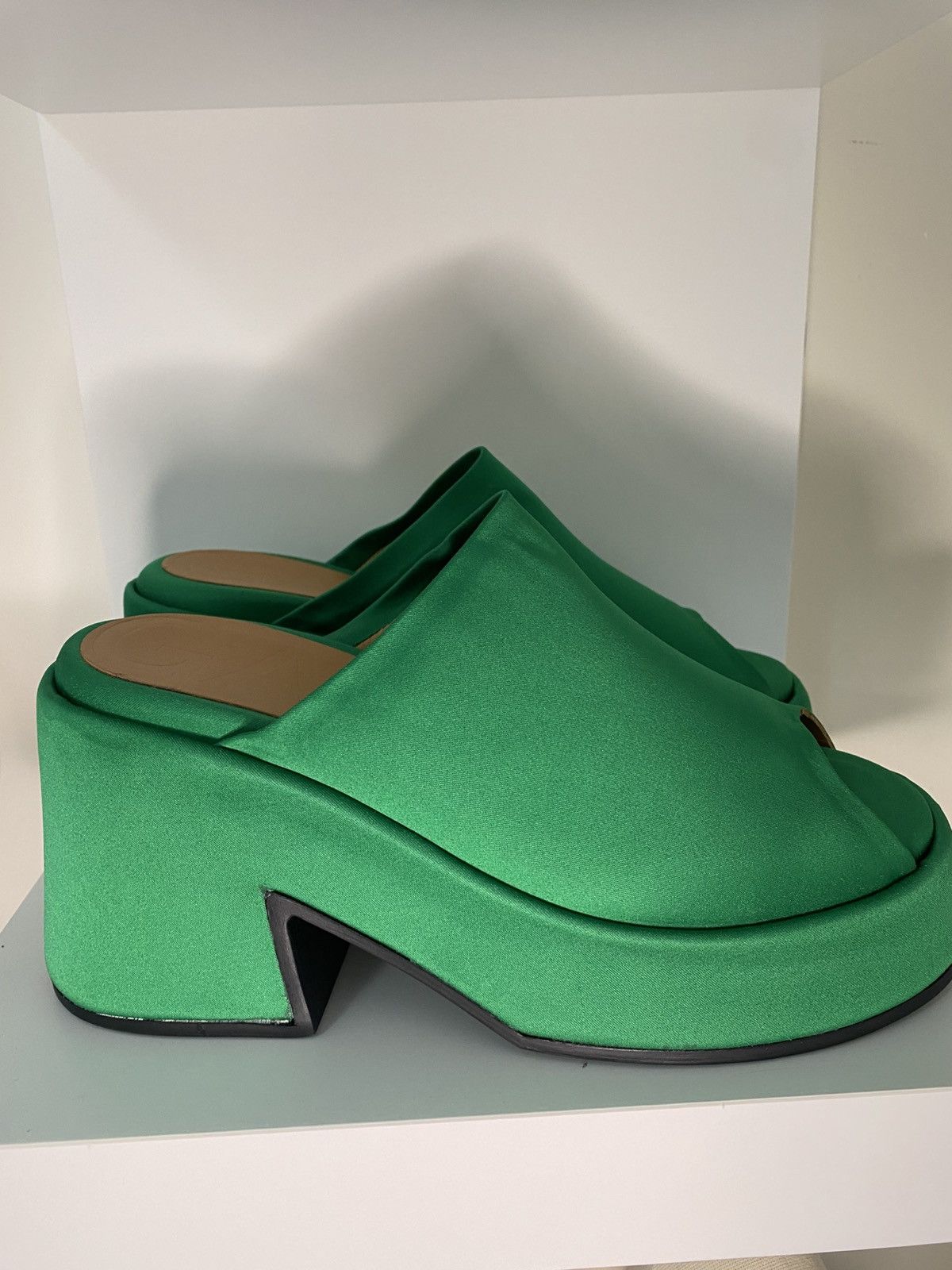 Ganni Ganni Open Toe Leather Sandal Size US 7 / IT 37 - 1 Thumbnail