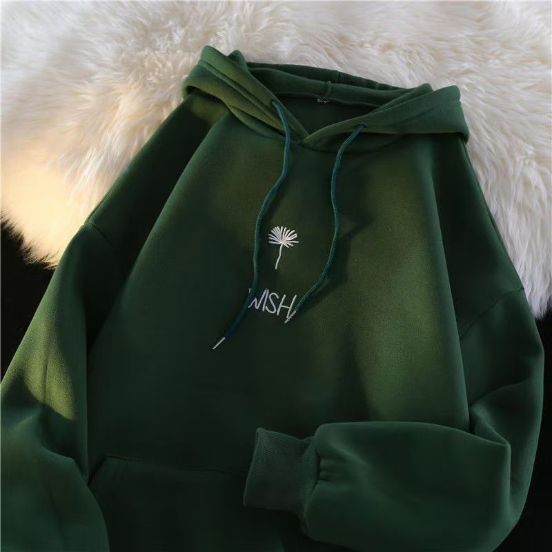 Japanese Brand × Vintage Green vintage dandelion pattern cotton hoodie Size US M / EU 48-50 / 2 - 2 Thumbnail