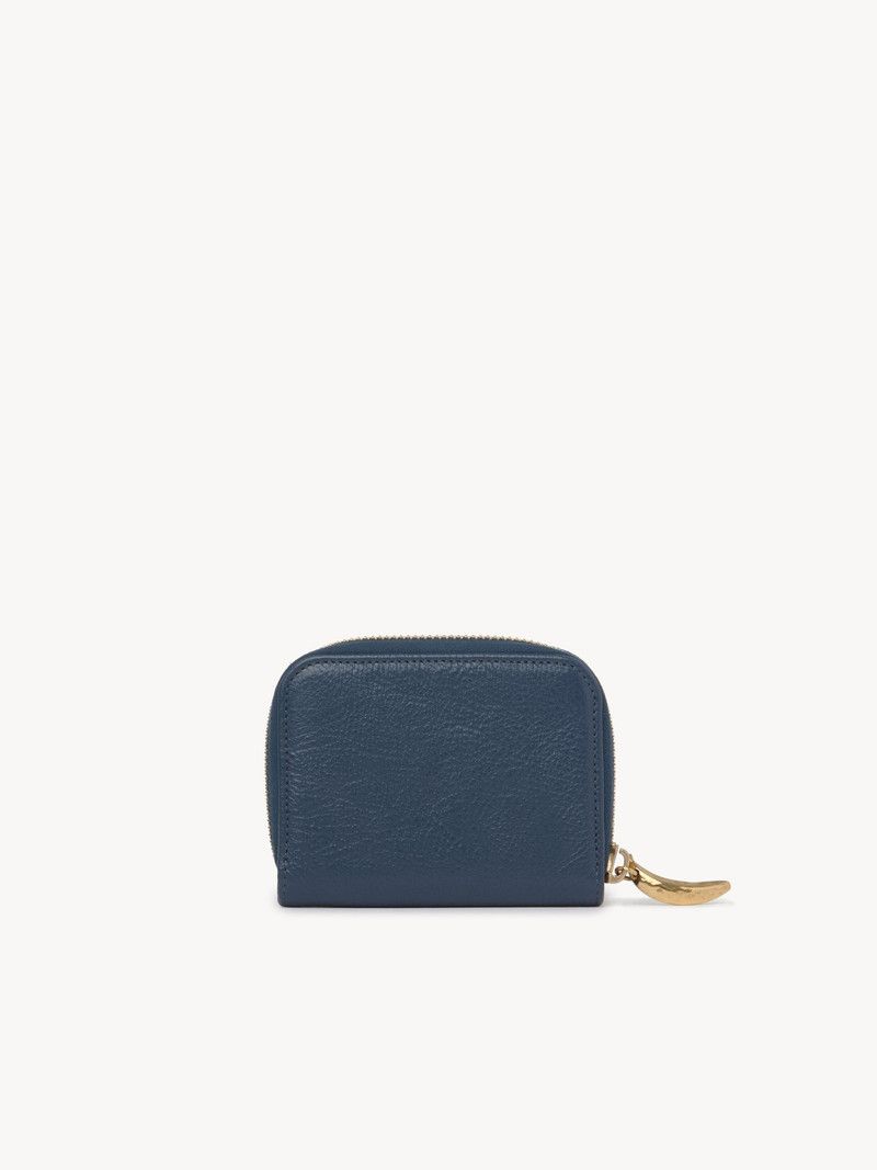 Chloe o1loc1c10226 Size: OS / Banana Zipped Coin Purse in Blue Size ONE SIZE - 4 Thumbnail