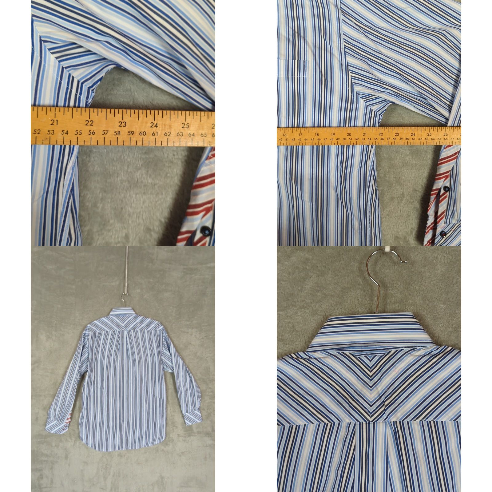Tommy Hilfiger VINTAGE Tommy Hilfiger Shirt Mens 80’s Blue Stripe Button-Down Cotton Long Sleeve M Retro, Casual Mens Size US M / EU 48-50 / 2 - 8 Thumbnail