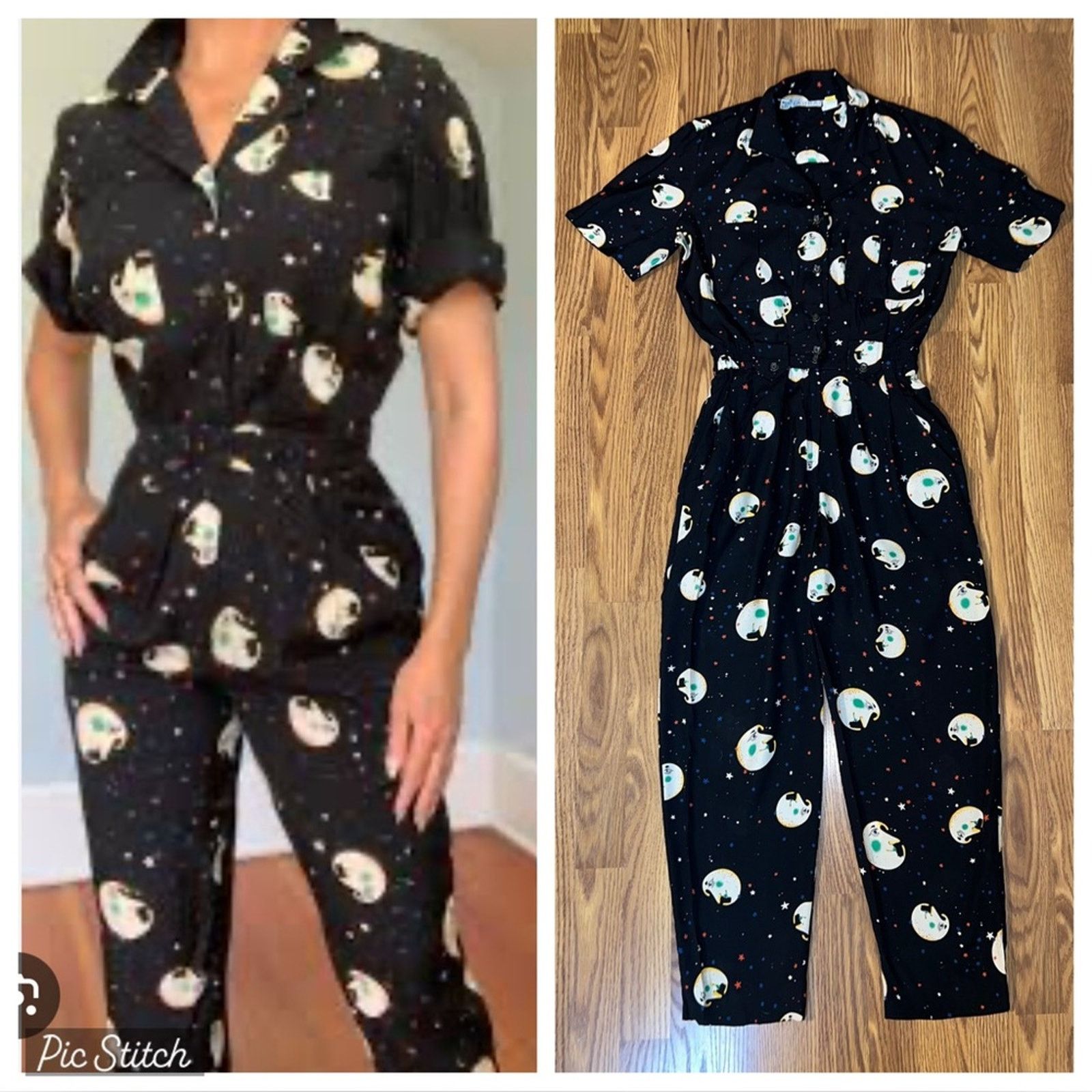 Other Super Funky Aura Moon Man Jumpsuit! Size 28" / US 6 / IT 42 - 1 Thumbnail