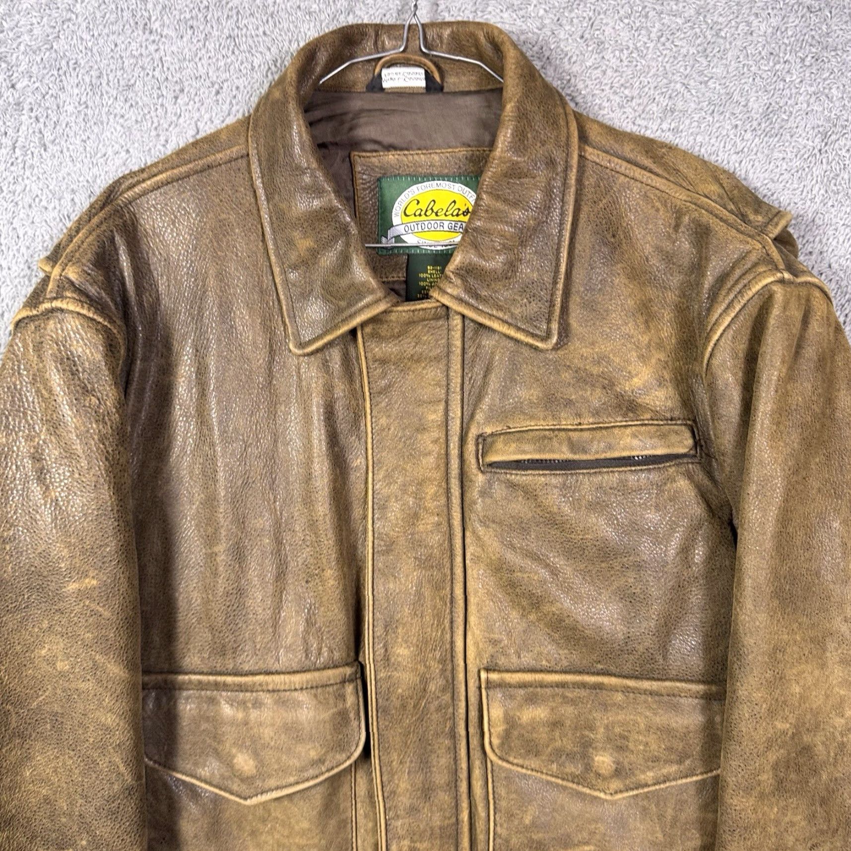 Vintage Cabela's Leather Jacket Mens S Bomber Coat A2 Style Flight Flyer Vintage Canada Jacket Size US S / EU 44-46 / 1 - 4 Thumbnail
