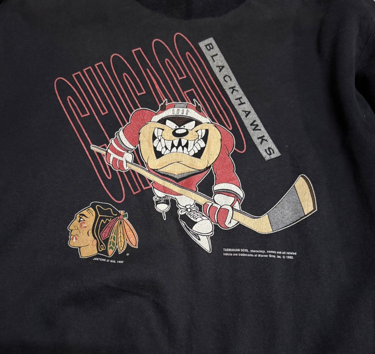 Vintage Rare Chicago Blackhawks Looney Tunes Vintage 1992s Size US XL / EU 56 / 4 - 11 Thumbnail