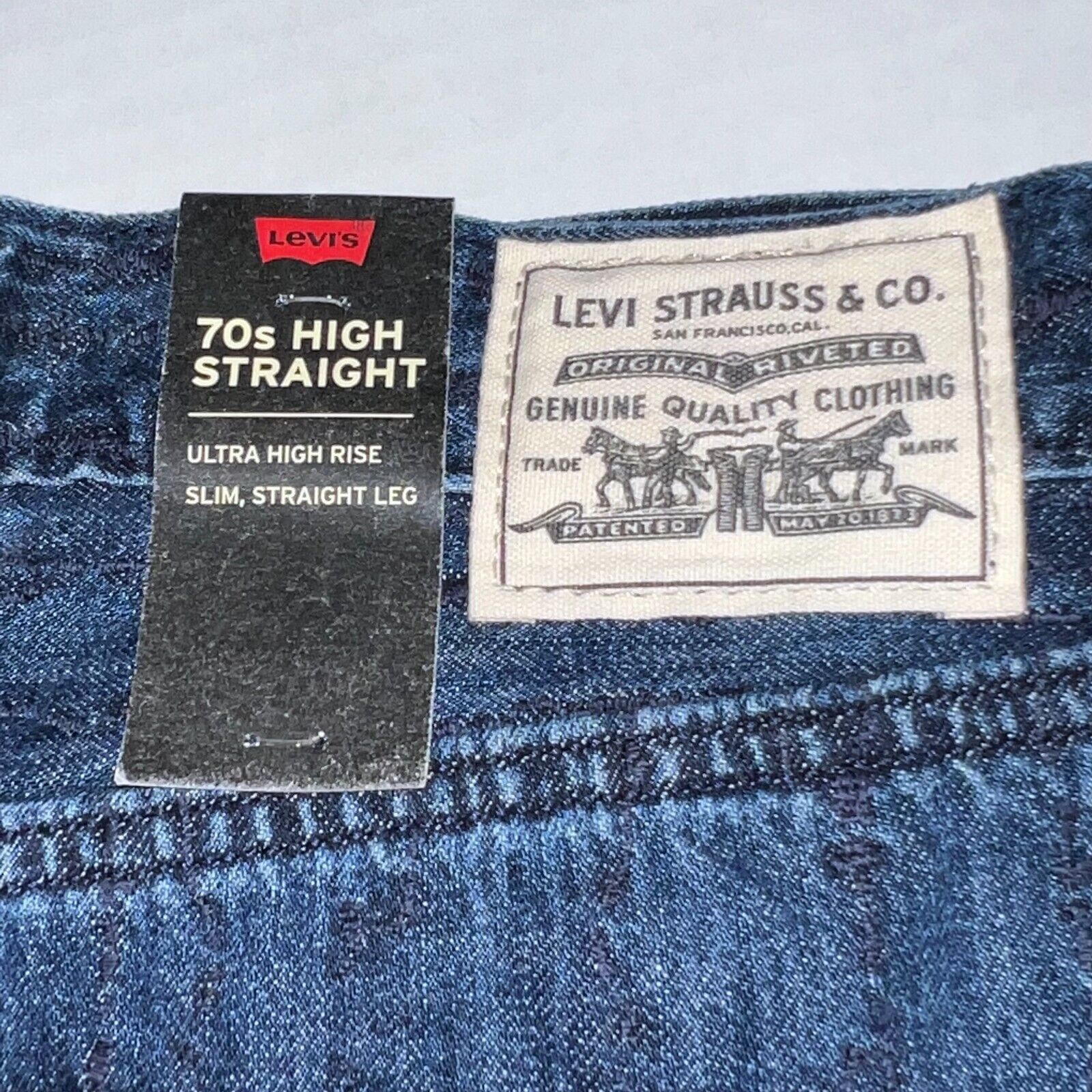 Levi's NWT $198 Levi's 70's High Straight Wellthread Jeans 29 x 28 Size 29" - 5 Thumbnail