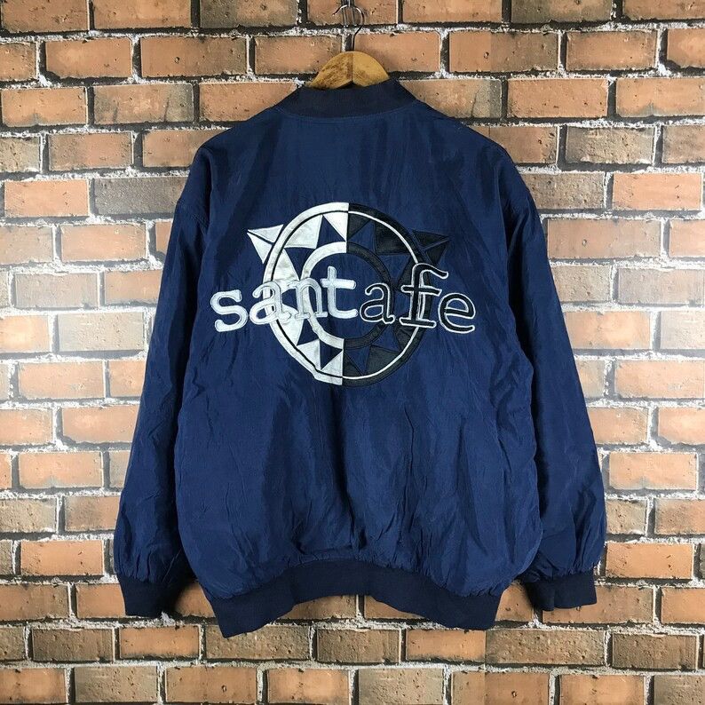 Santa Cruz Skateboards × Vintage Vintage Santa Fe Bomber Jacket Embroidered Logo Size US XL / EU 56 / 4 - 1 Thumbnail