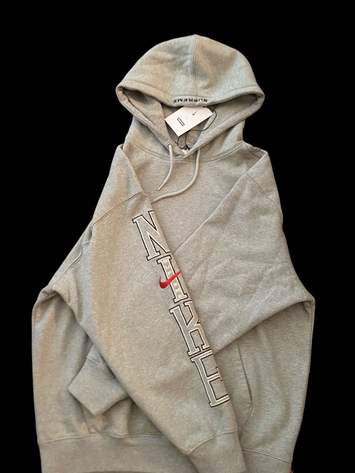 image of Nike Hoodie Sweatshirt in Grey, Men's (Size Small)